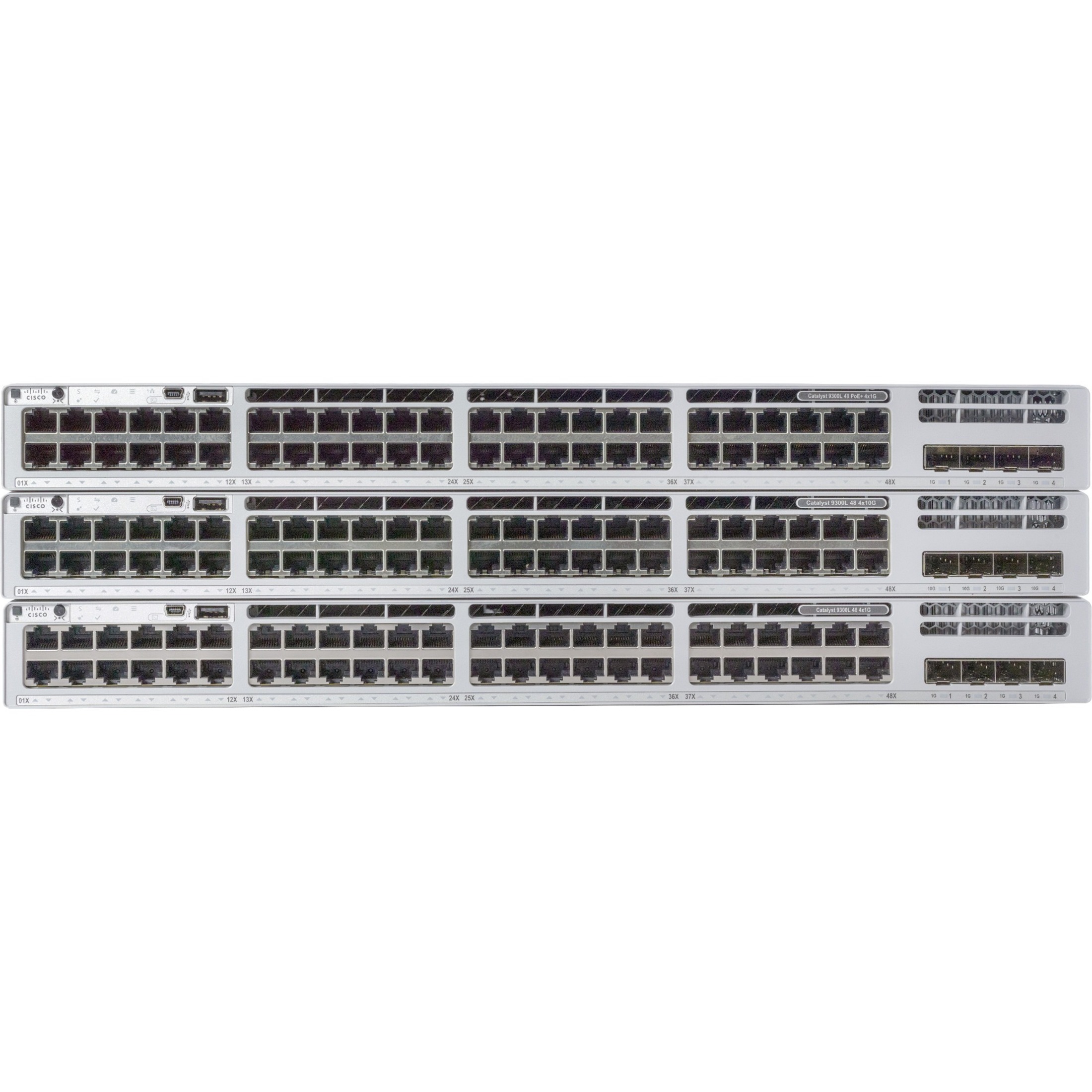 Cisco Catalyst 9300L-48P-4G-A Switch - 48 Ports - Manageable - 3 Layer Supported - Modular - 4 SFP Slots - 715 W Power Consumption - Twisted Pair, Optical Fiber - Rack-mountable - Lifetime Limited War