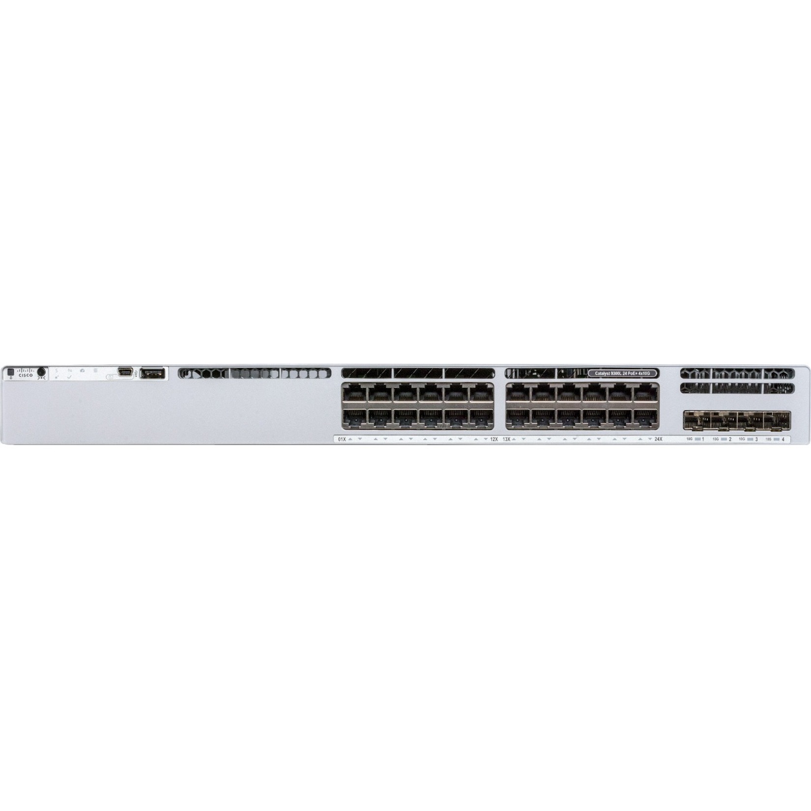 Cisco Catalyst 9300L-24P-4X-E Switch - 24 Ports - Manageable - 3 Layer Supported - Modular - 715 W Power Consumption - Twisted Pair, Optical Fiber - Rack-mountable - Lifetime Limited Warranty