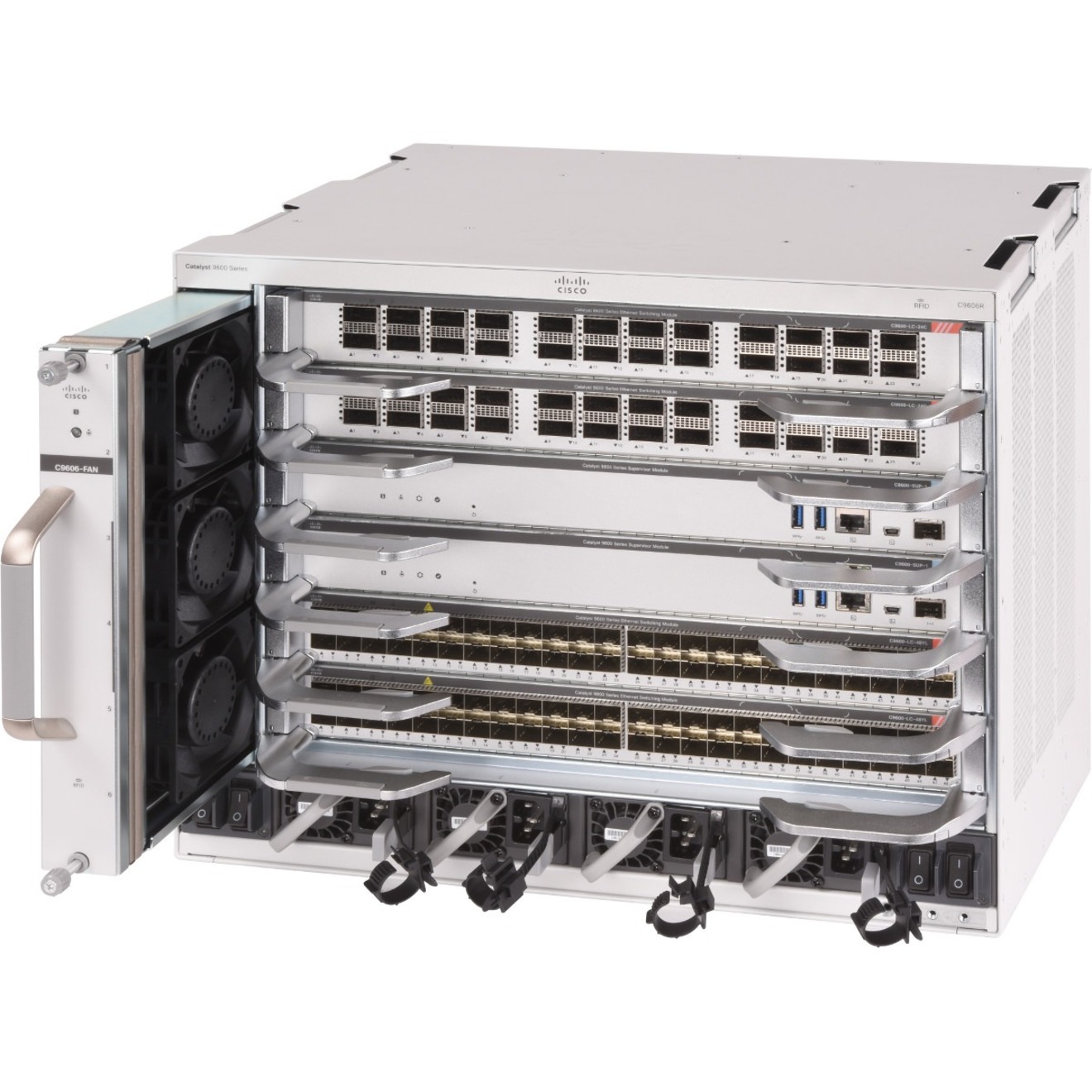 Cisco Catalyst 9600 Series 6 Switch Chassis - Manageable - 3 Layer Supported - Modular - 8U - Rack-mountable - Lifetime Limited Warranty