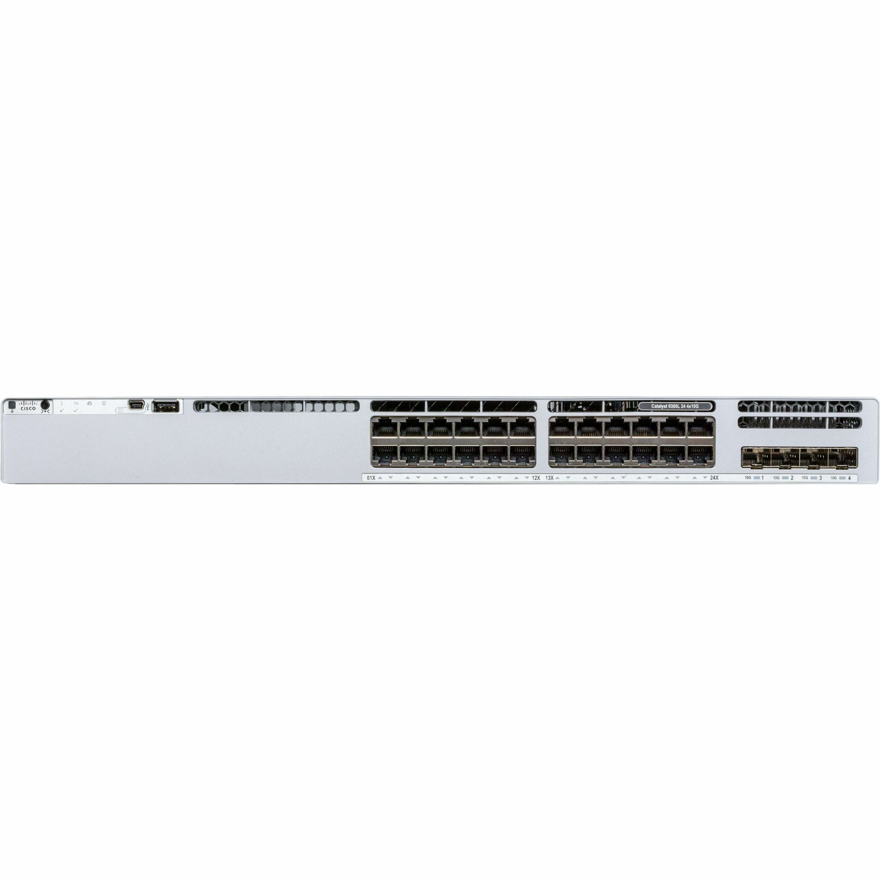 Cisco Catalyst C9300L-24T-4X Ethernet Switch - 24 Ports - Manageable - Gigabit Ethernet, 10 Gigabit Ethernet - 1000Base-T, 10GBase-X - 3 Layer Supported - Modular - 350 W Power Consumption - Twisted P