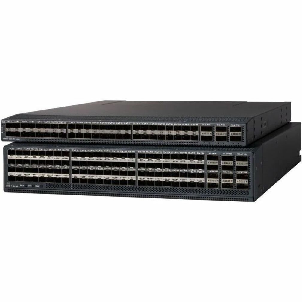 Cisco UCS 6454 Fibre Channel Switch - 54 Ports - 32 Gbit/s - 54 Fiber Channel Ports - 100 Gigabit Ethernet - 54 x Total Expansion Slots - 54 x SFP+ Slots - Manageable - Rack-mountable - 1U - Redundant