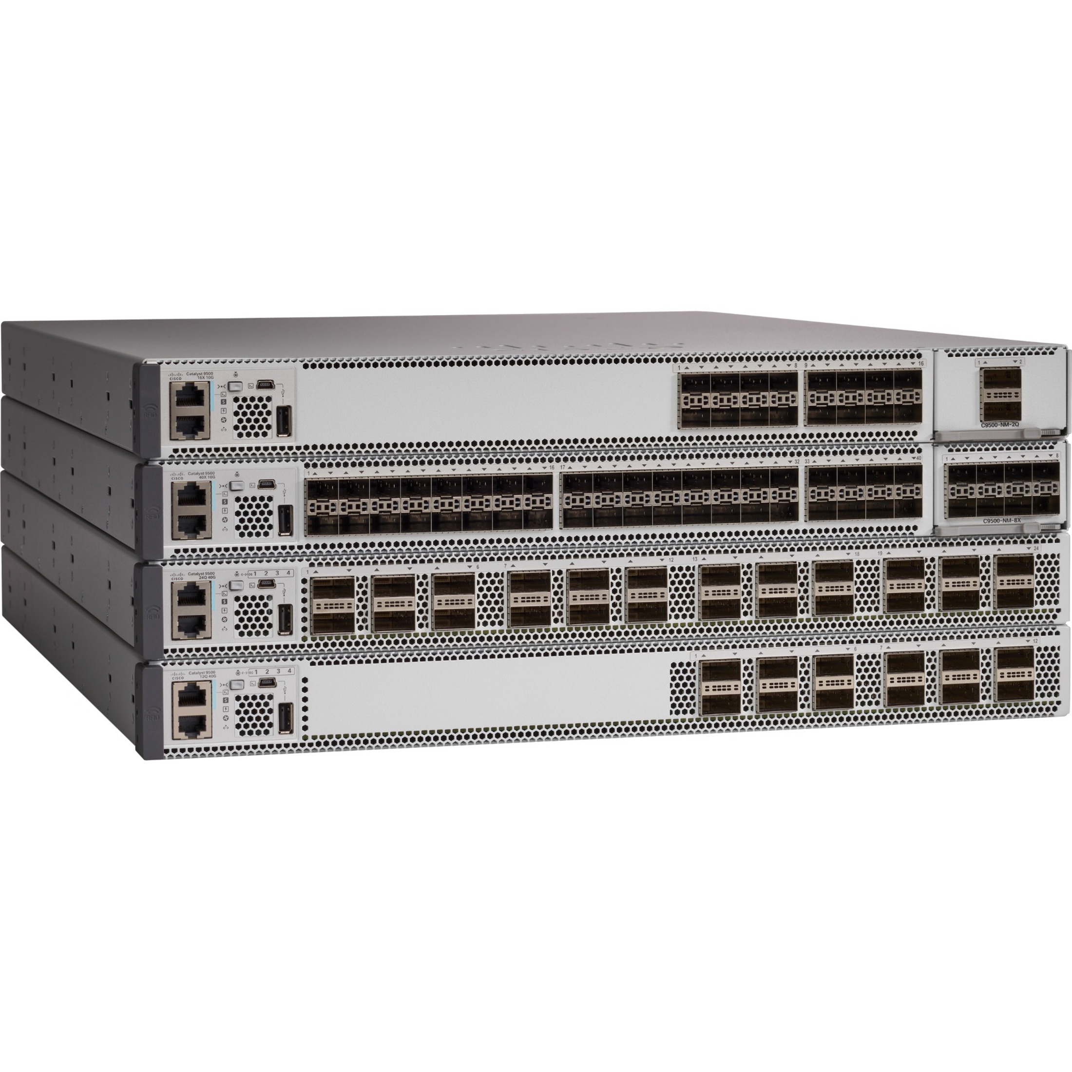 Cisco Catalyst C9500-40X Layer 3 Switch - Manageable - Refurbished - 3 Layer Supported - Modular - 950 W Power Consumption - Optical Fiber - 1U - Rack-mountable - Lifetime Limited Warranty