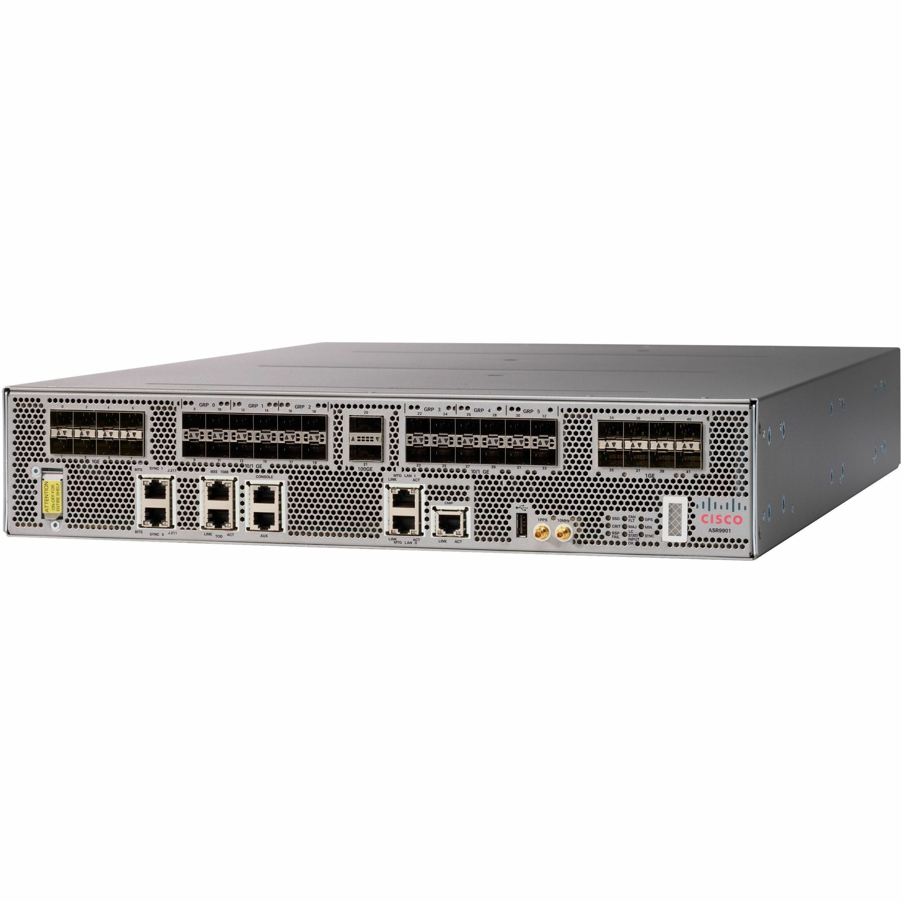 Cisco ASR 9900 Router Chassis - Management Port - 42 SFP (mini-GBIC) Slots, SFP+ Slots, QSFP28 Slots - 100 Gigabit Ethernet - 2U - Rack-mountable - 1 Year