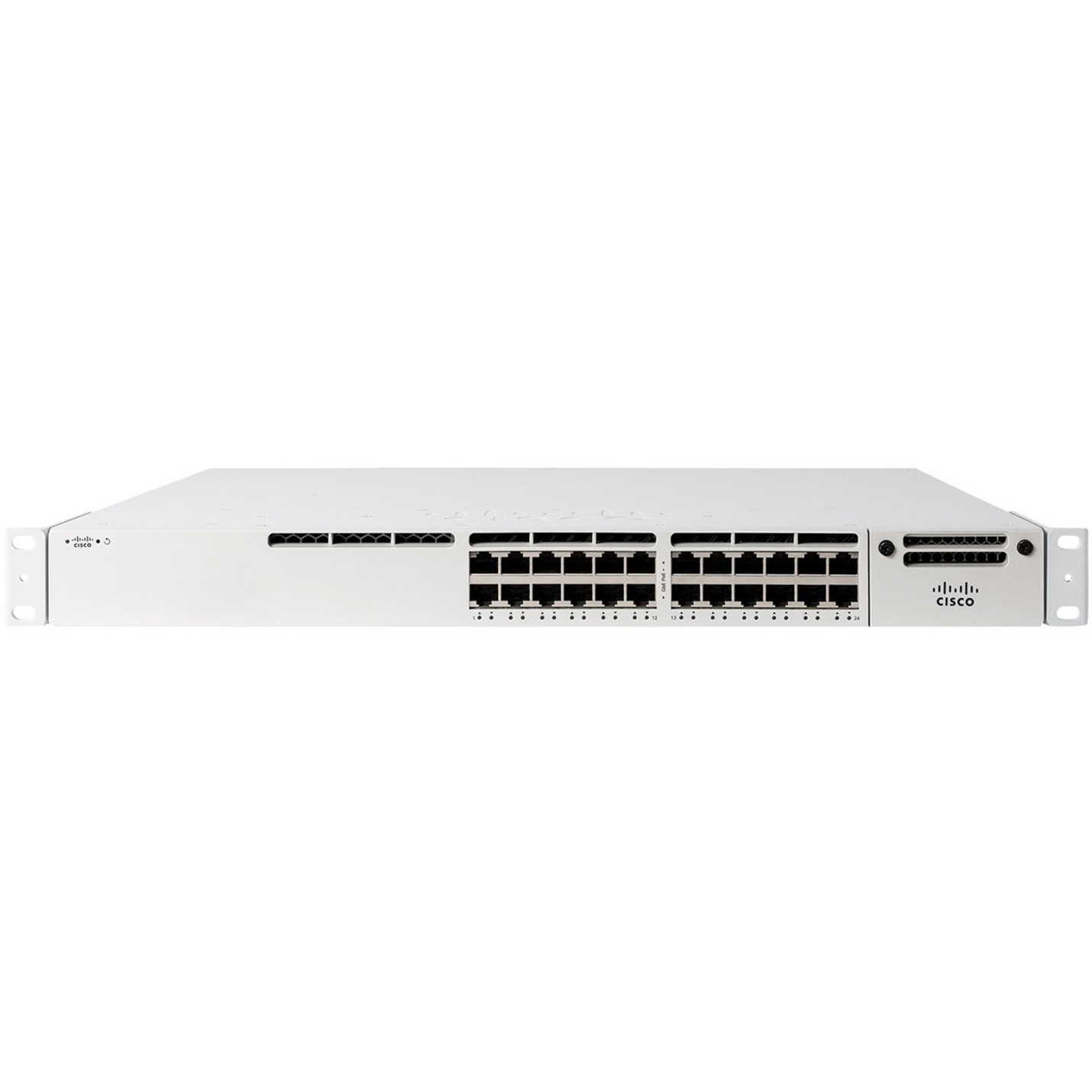 Cisco Meraki 24-port Gbe Switch - 24 Ports - Manageable - 3 Layer Supported - 99 W Power Consumption - Twisted Pair, Optical Fiber - 1U - Rack-mountable - Lifetime Limited Warranty