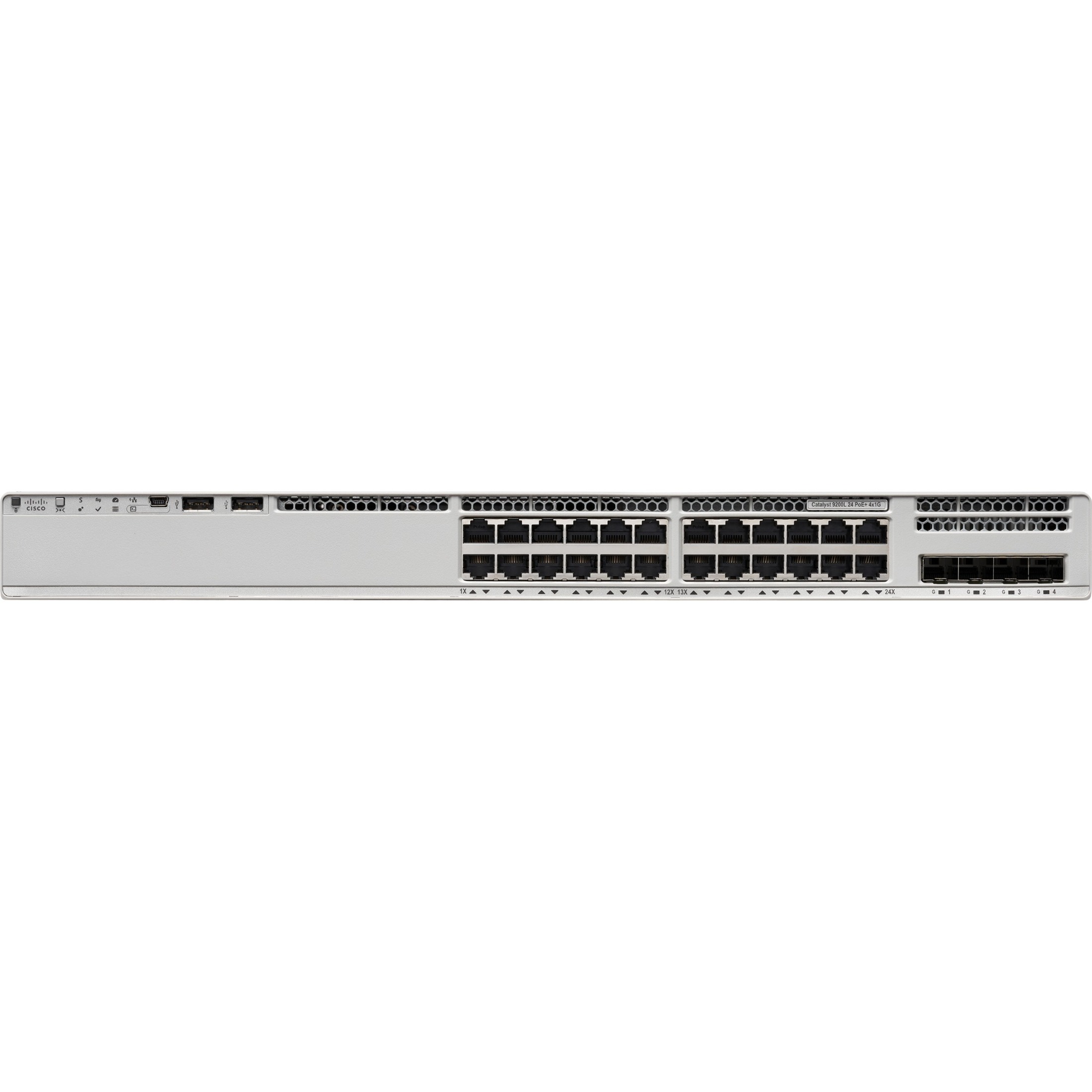 Cisco Catalyst C9200L-24P-4G Ethernet Switch - 24 Ports - Manageable - Refurbished - 3 Layer Supported - Modular - 4 SFP Slots - Twisted Pair, Optical Fiber - Rack-mountable - Lifetime Limited Warrant