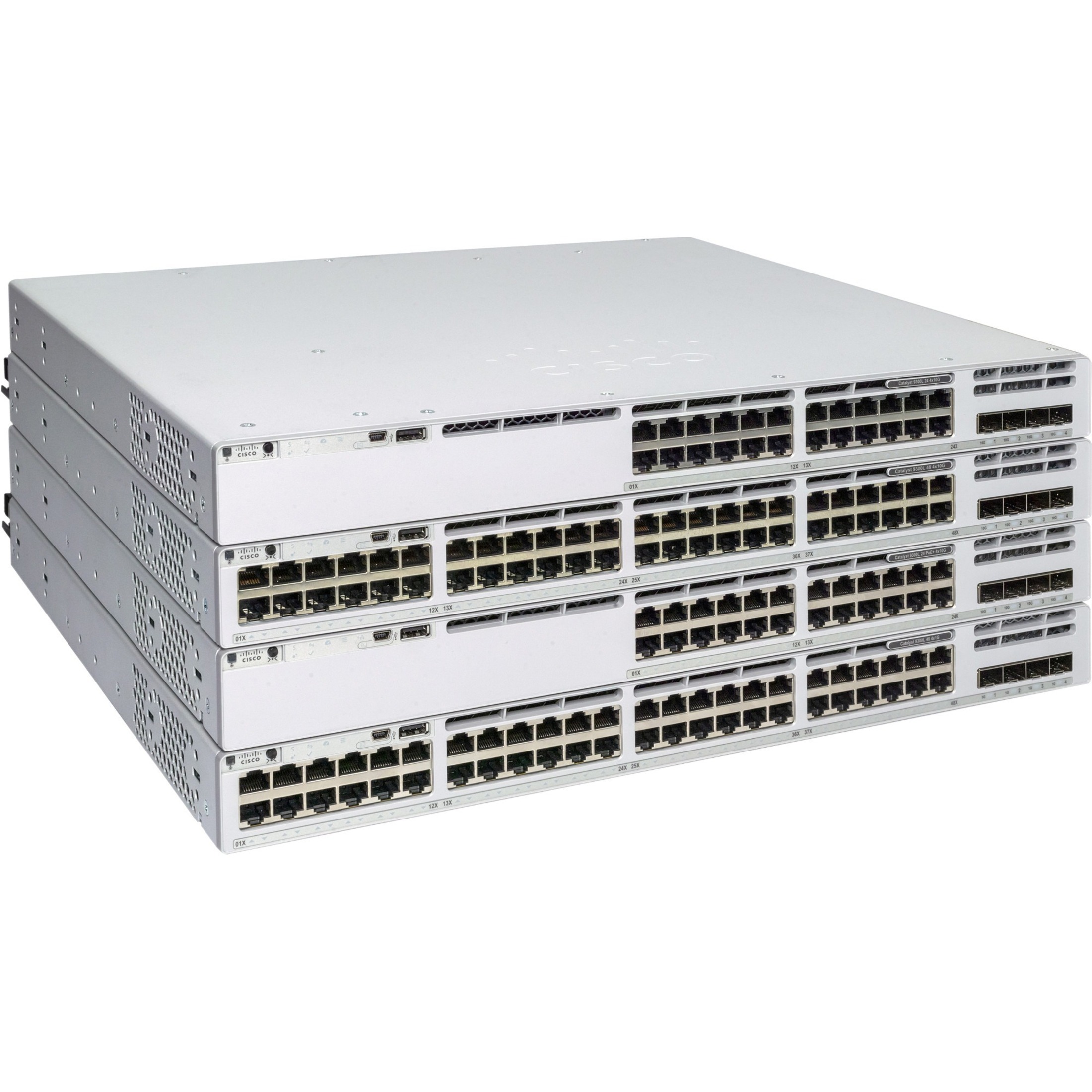 Cisco Catalyst C9300L-48UXG-4X Ethernet Switch - 48 Ports - Manageable - 10 Gigabit Ethernet - 10GBase-X - 3 Layer Supported - Modular - 1100 W Power Consumption - Twisted Pair, Optical Fiber - Rack-m