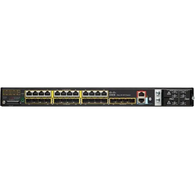 Cisco IE-4010-16S12P Ethernet Switch - 12 Ports - Manageable - Gigabit Ethernet - 1000Base-X, 10/100/1000Base-T - Refurbished - 3 Layer Supported - Modular - 16 SFP Slots - Optical Fiber, Twisted Pair