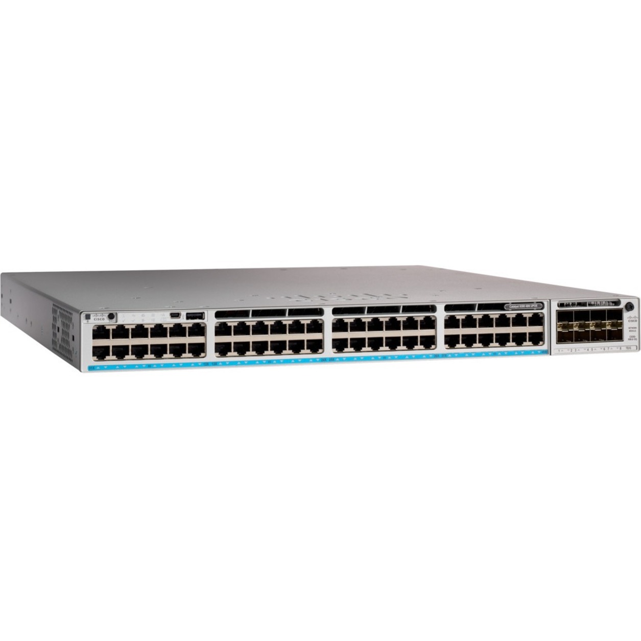 Cisco Catalyst 9300-48UN-E Switch - 48 Ports - Manageable - Refurbished - 3 Layer Supported - Modular - 1100 W Power Consumption - 645 W PoE Budget - Twisted Pair - PoE Ports - 1U - Rack-mountable - L