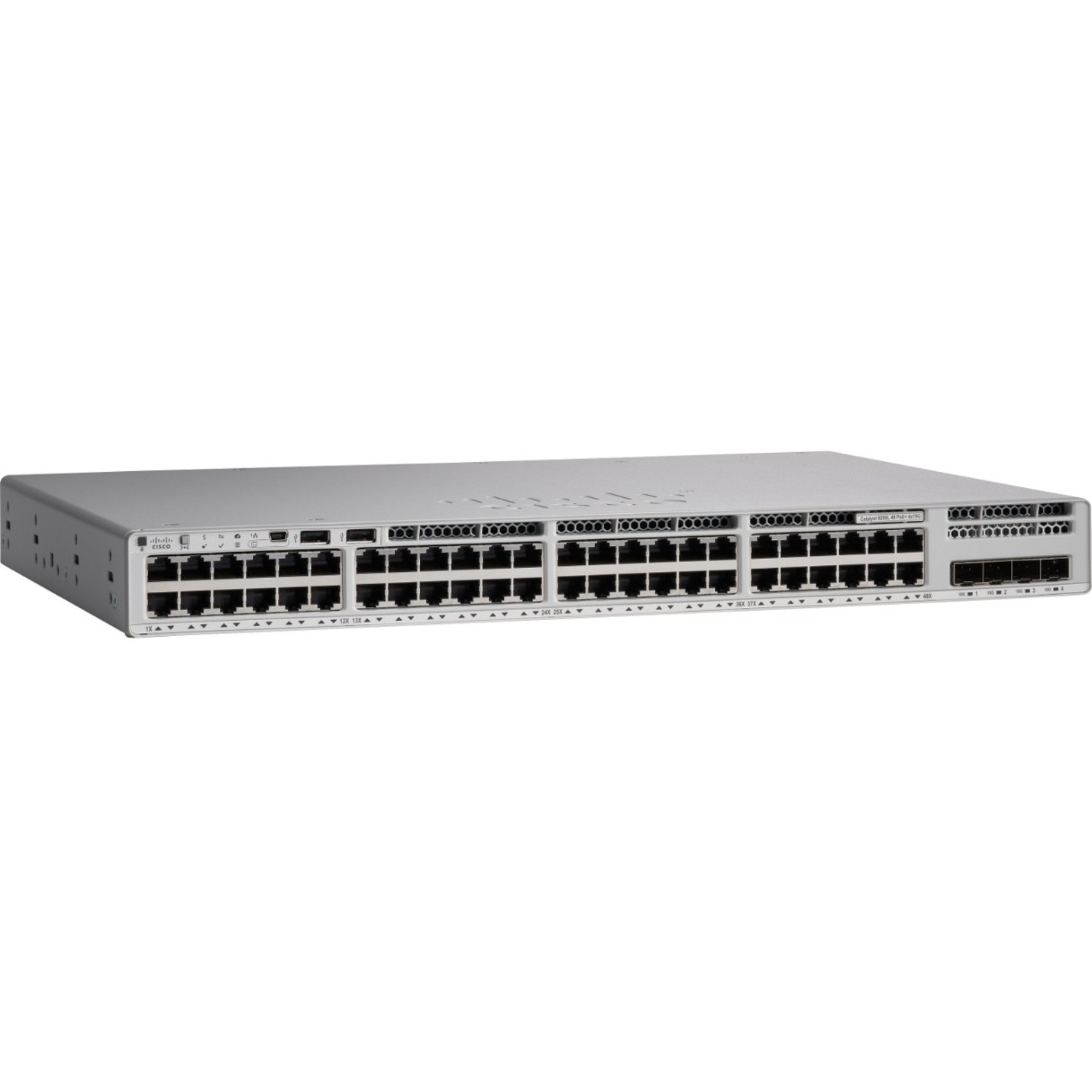 Cisco Catalyst 9200 C9200L-48P-4X Ethernet Switch - 48 Ports - Manageable - 3 Layer Supported - Modular - 1000 W Power Consumption - Twisted Pair, Optical Fiber - Rack-mountable - Lifetime Limited War