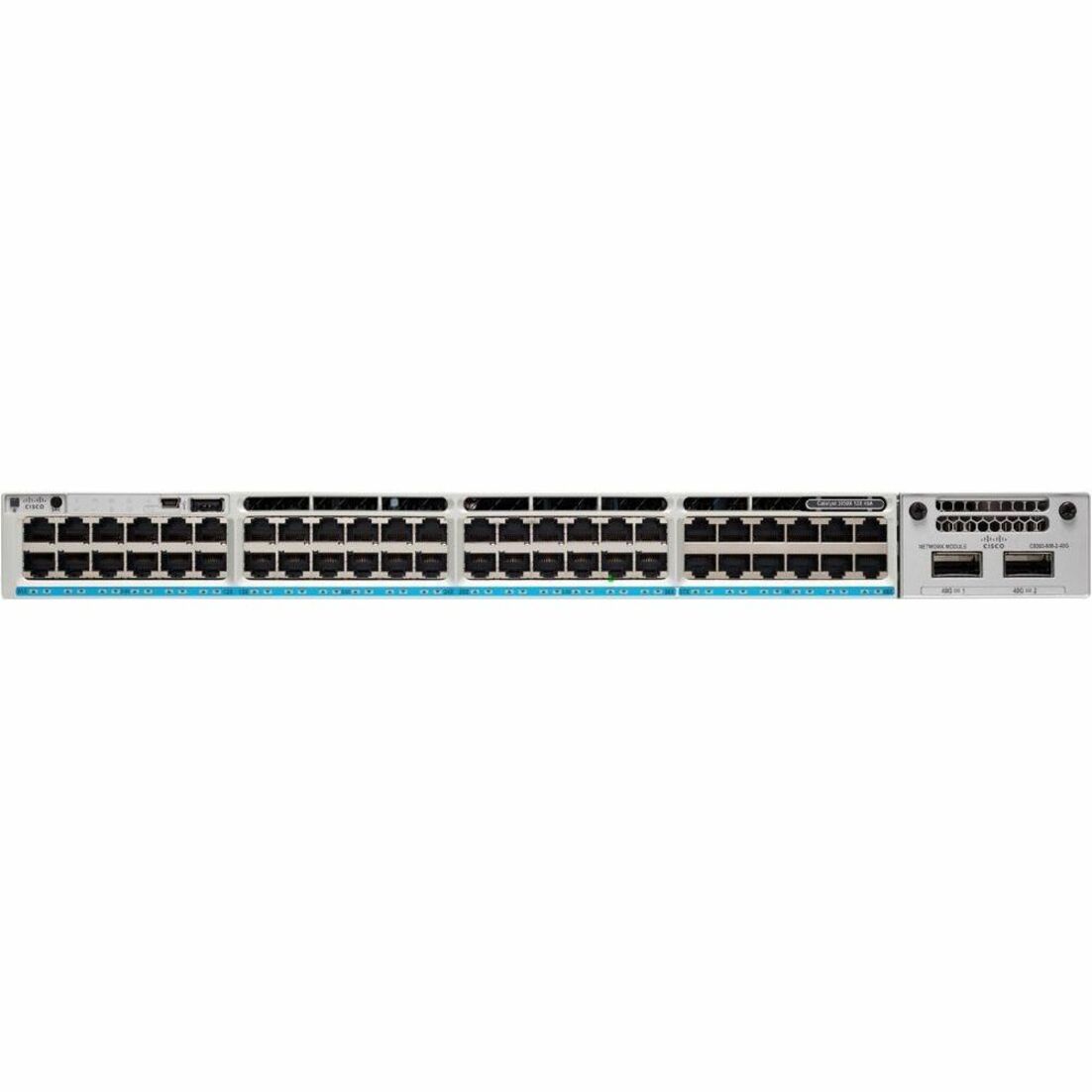 Cisco Catalyst C9300-48UXM Ethernet Switch - 48 Ports - Manageable - Gigabit Ethernet - 10/100/1000Base-T - Refurbished - 2 Layer Supported - 1100 W Power Consumption - Twisted Pair - 1U - Rack-mounta