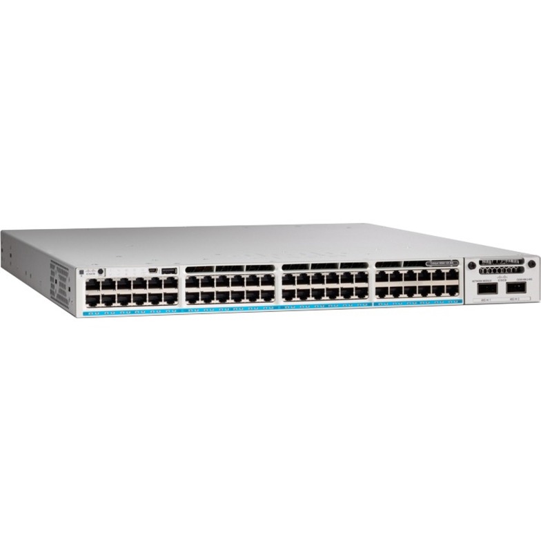 Cisco Catalyst C9300-48UXM Ethernet Switch - 48 Ports - Manageable - Refurbished - 3 Layer Supported - Modular - 1100 W Power Consumption - 490 W PoE Budget - Twisted Pair, Optical Fiber - PoE Ports -