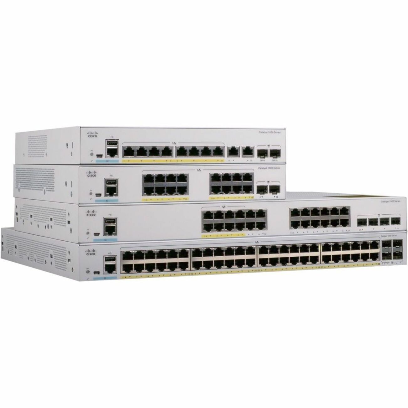 Cisco Catalyst C1000-48PP-4G-L Ethernet Switch - 48 Ports - Manageable - Gigabit Ethernet - 10/100/1000Base-T, 1000Base-X - 2 Layer Supported - Modular - 4 SFP Slots - 180 W PoE Budget - Twisted Pair,