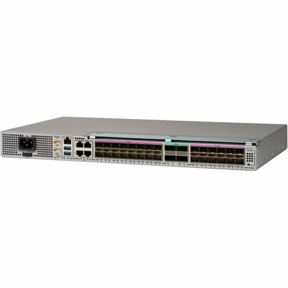 Cisco N540X-12Z16G-SYS-A Router - 4 Ports - 4 RJ-45 Port(s) - 24 SFP (mini-GBIC) Slots - 8 GB - 10 Gigabit Ethernet - IEEE 802.1Q, IEEE 802.3ad, IEEE 802.1ab - 1U - Rack-mountable