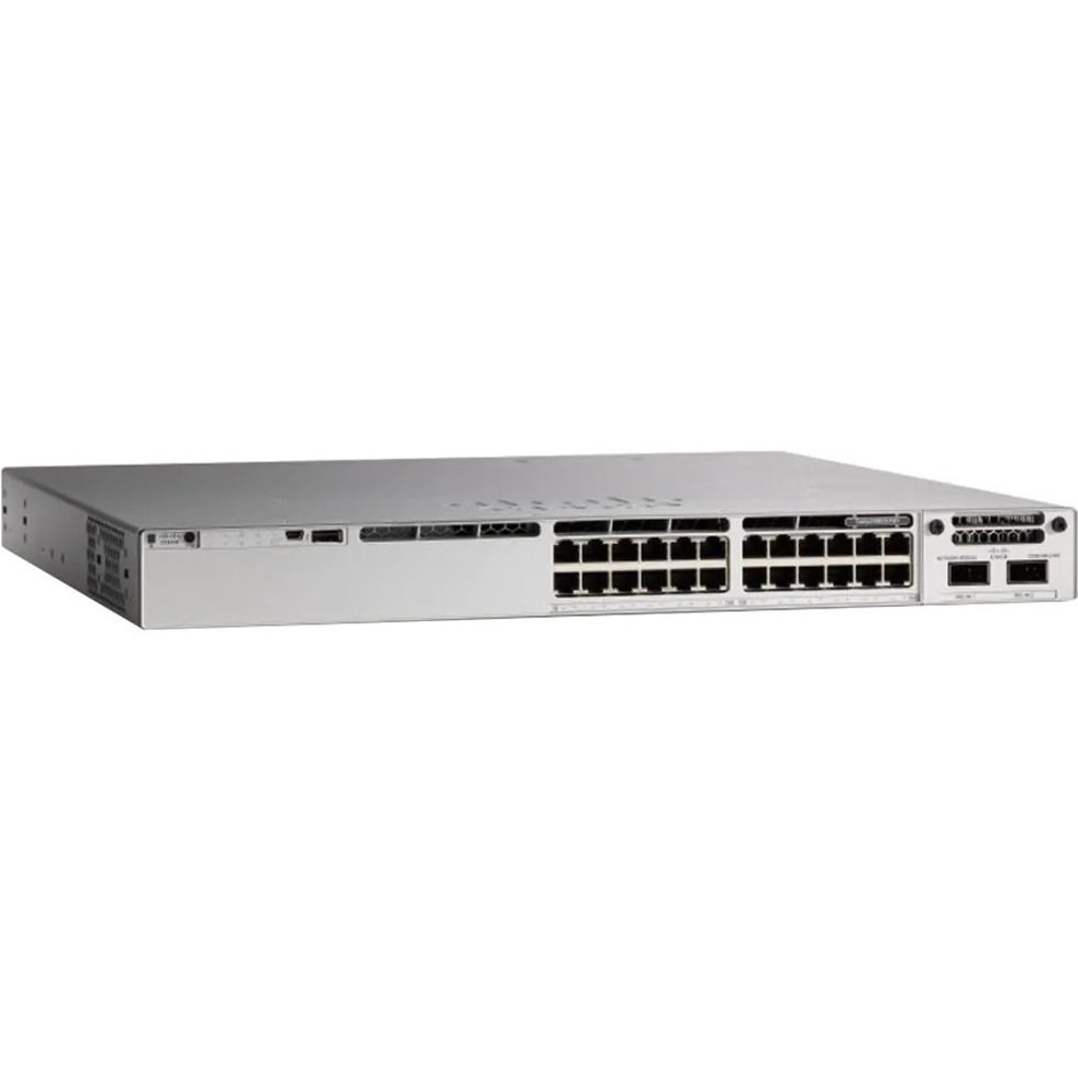 Cisco Catalyst C9300-24UX Ethernet Switch - 24 Ports - Manageable - Refurbished - 3 Layer Supported - Modular - 1100 W Power Consumption - 560 W PoE Budget - Twisted Pair, Optical Fiber - PoE Ports - 