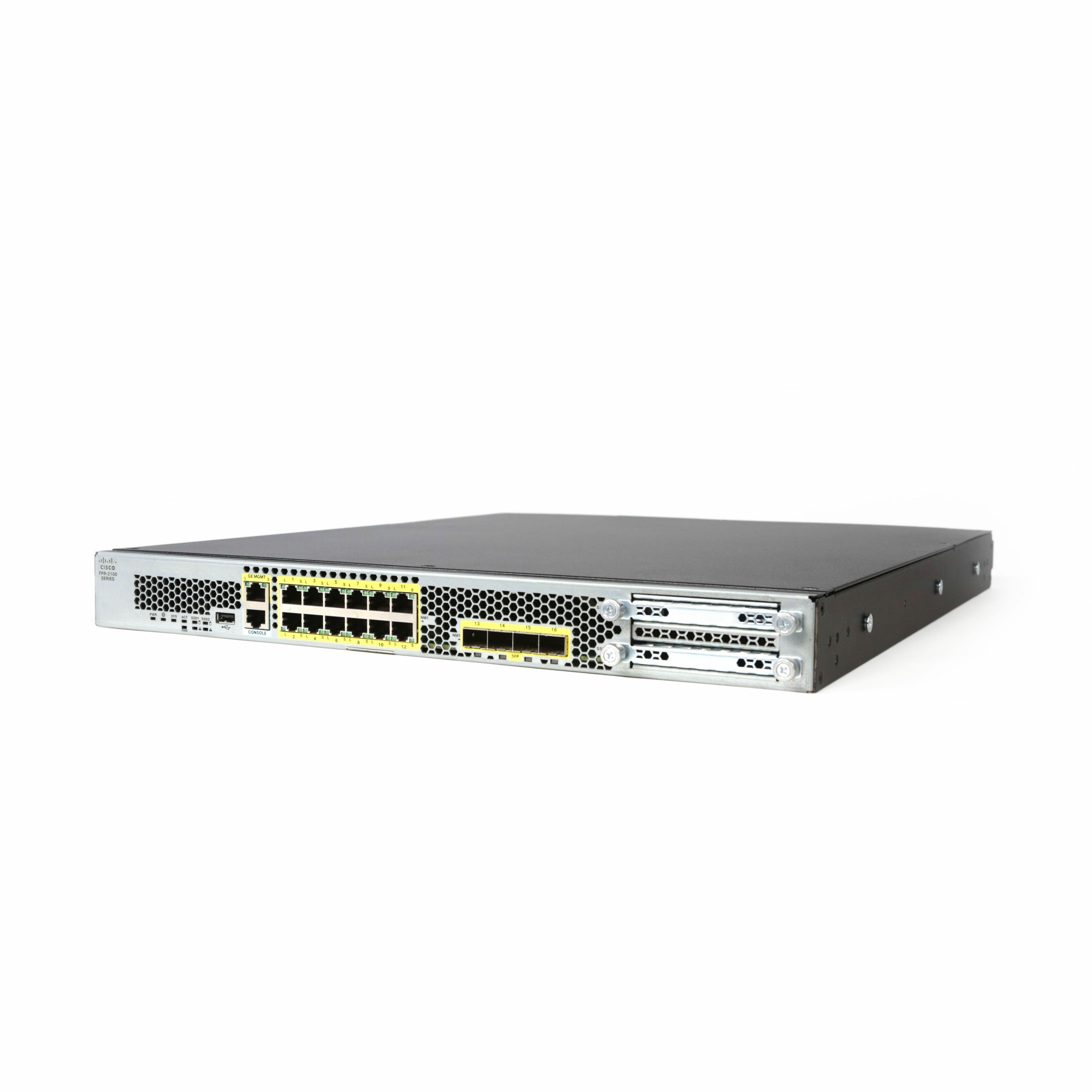 Cisco Firepower FPR-2110 Network Security/Firewall Appliance - 12 Port - 1000Base-T, 1000Base-X - Gigabit Ethernet - 3 Gbit/s Firewall Throughput - TLS - 1500 VPN - 12 x RJ-45 - 4 Total Expansion Slot