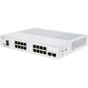 Cisco 250 CBS250-16T-2G Ethernet Switch - 16 Ports - Manageable - 2 Layer Supported - Modular - 2 SFP Slots - 156.40 W Power Consumption - Optical Fiber, Twisted Pair - Rack-mountable - Lifetime Limit