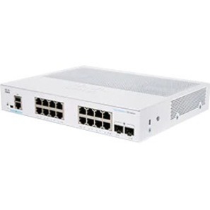 Cisco 350 CBS350-16T-E-2G Ethernet Switch - 18 Ports - Manageable - 2 Layer Supported - Modular - 2 SFP Slots - 19.32 W Power Consumption - Optical Fiber, Twisted Pair - Rack-mountable - Lifetime Limi