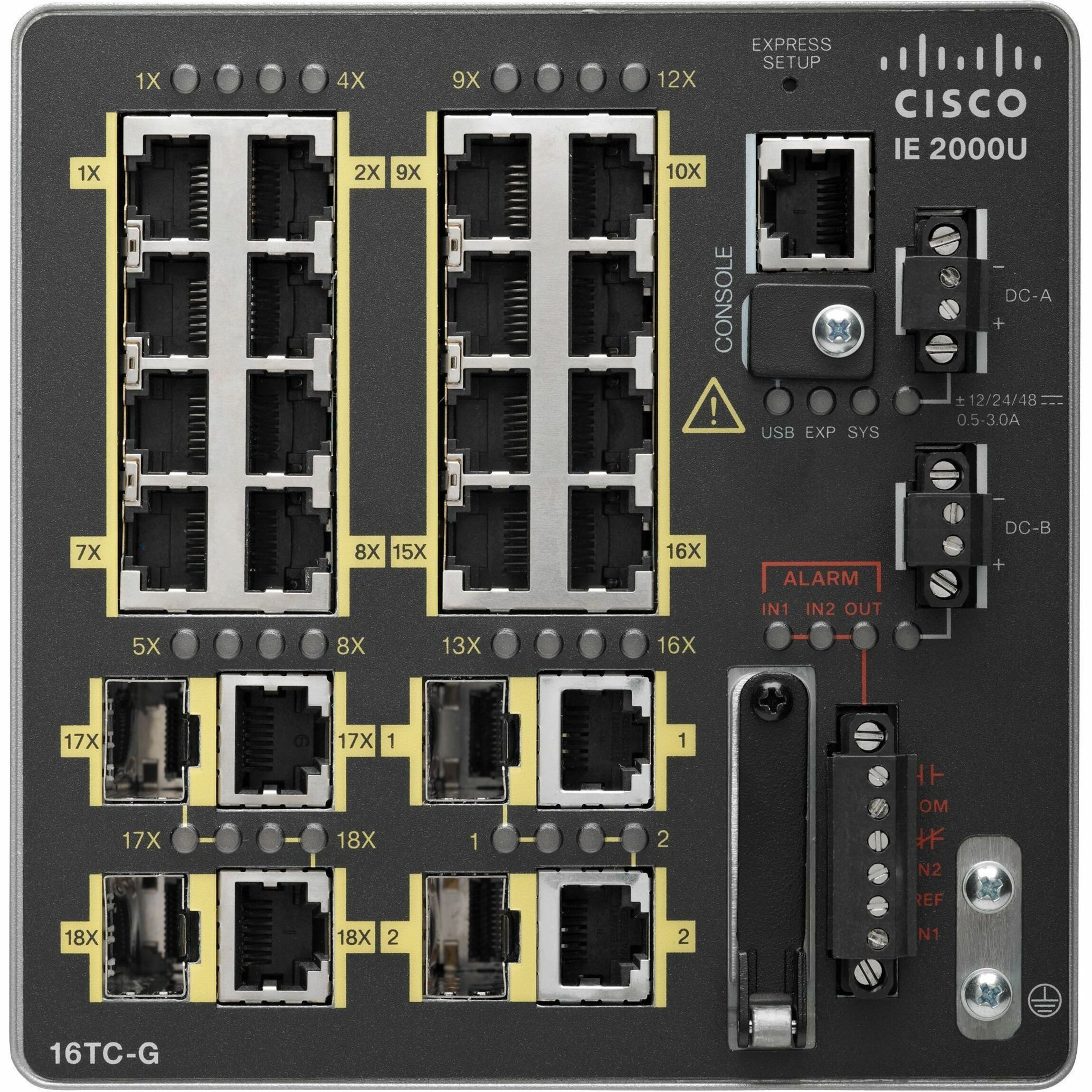 Cisco IE-2000U-16TC-G-X Ethernet Switch - 20 Ports - Manageable - Fast Ethernet, Gigabit Ethernet - 10/100Base-TX, 10/100/1000Base-T - Refurbished - 2 Layer Supported - 4 SFP Slots - Twisted Pair - Po