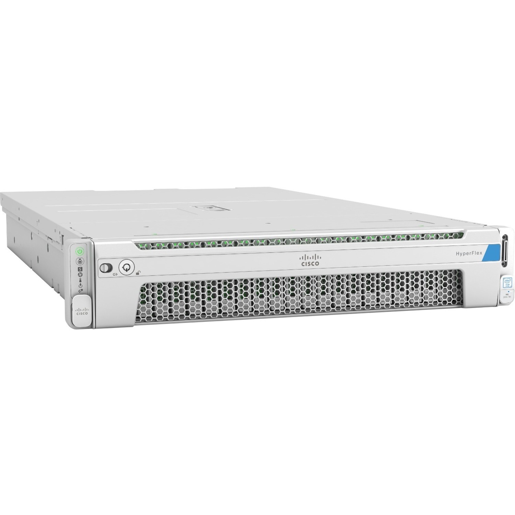 Cisco HyperFlex HX240c M5 2U Rack Server - 2 Xeon Silver 4214R 2.40 GHz - 384 GB RAM - 48 TB HDD - (6 x 8TB) HDD Configuration - 3.68 TB SSD - (1 x 3.2TB, 2 x 240GB) SSD Configuration - 12Gb/s SAS Con