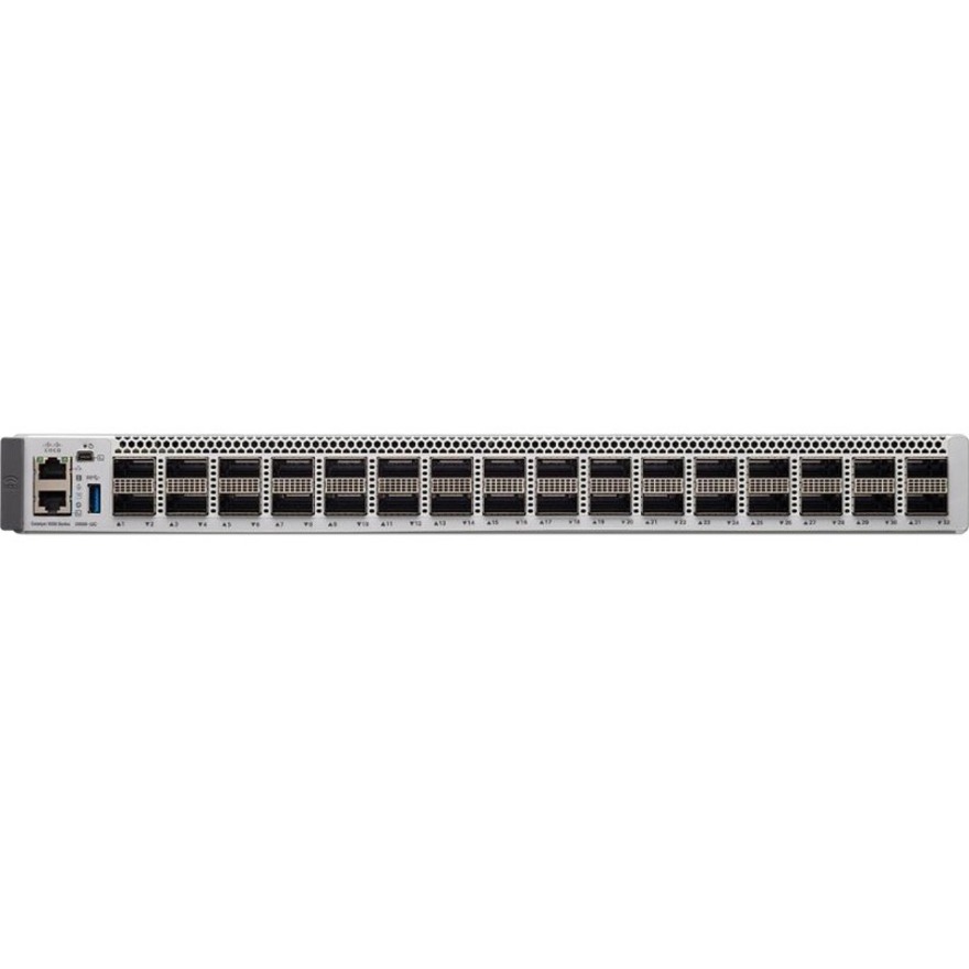 Cisco Cisco Catalyst 9500 Series high performance 32-port 100G switch, NW Adv. License - Manageable - Refurbished - 3 Layer Supported - Modular - 1600 W Power Consumption - Optical Fiber - 1U - Rack-m