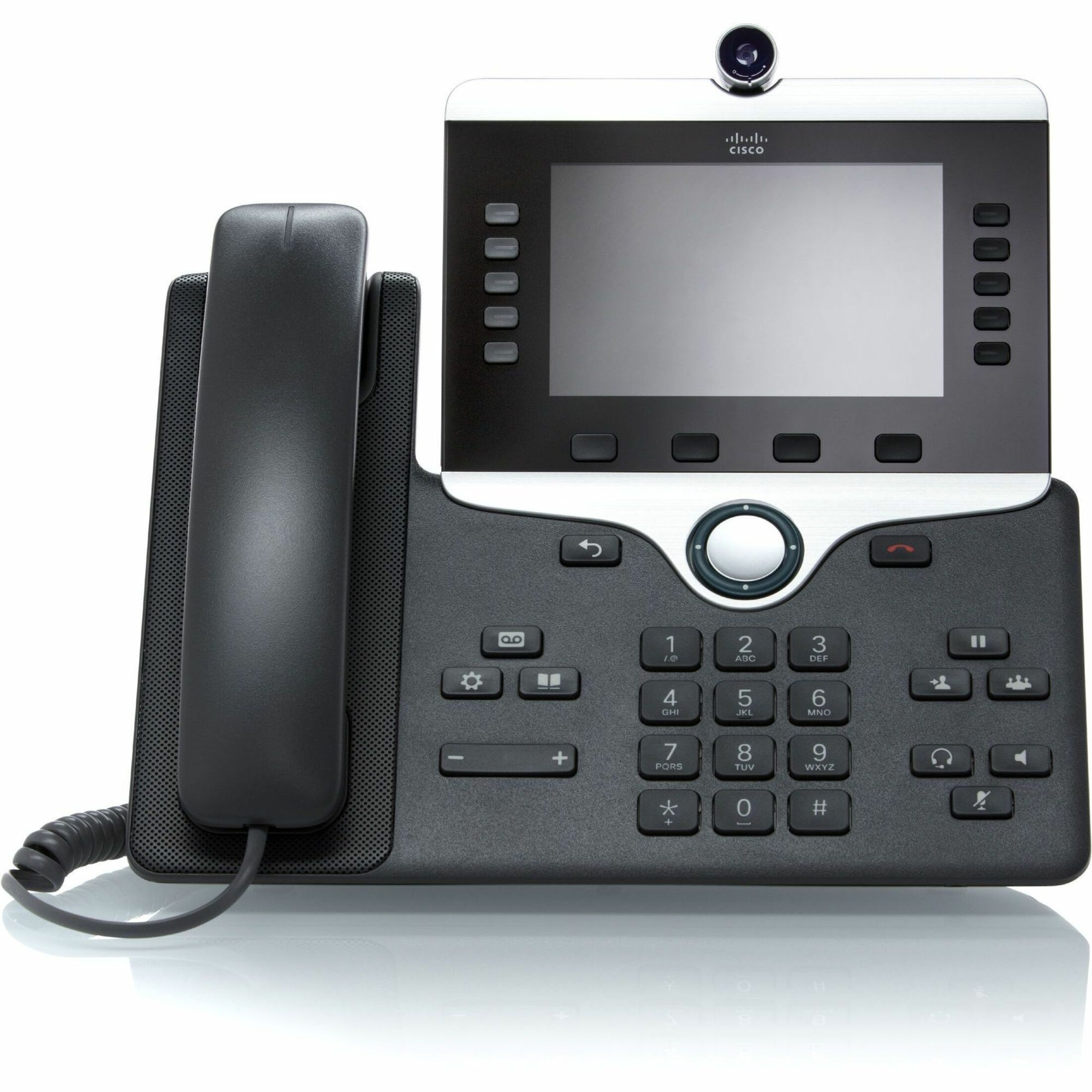 Cisco 8845 IP Phone - Refurbished - Corded - Corded - Bluetooth - Wall Mountable - Charcoal - TAA Compliant - VoIP - 2 x Network (RJ-45) - PoE Ports