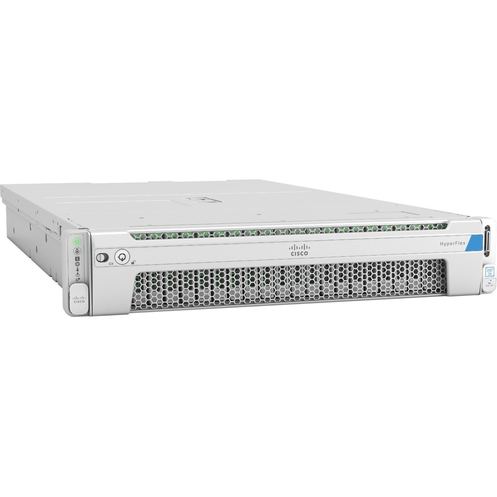 Cisco HyperFlex HX240c M5 2U Rack Server - 1 Xeon Silver 4210R - 128 GB RAM - Intel C620 Chip - 2 Processor Support - 3 TB RAM Support - DDR4 SDRAM Up to 16 MB Graphic Card - 10 Gigabit Ethernet - Hot