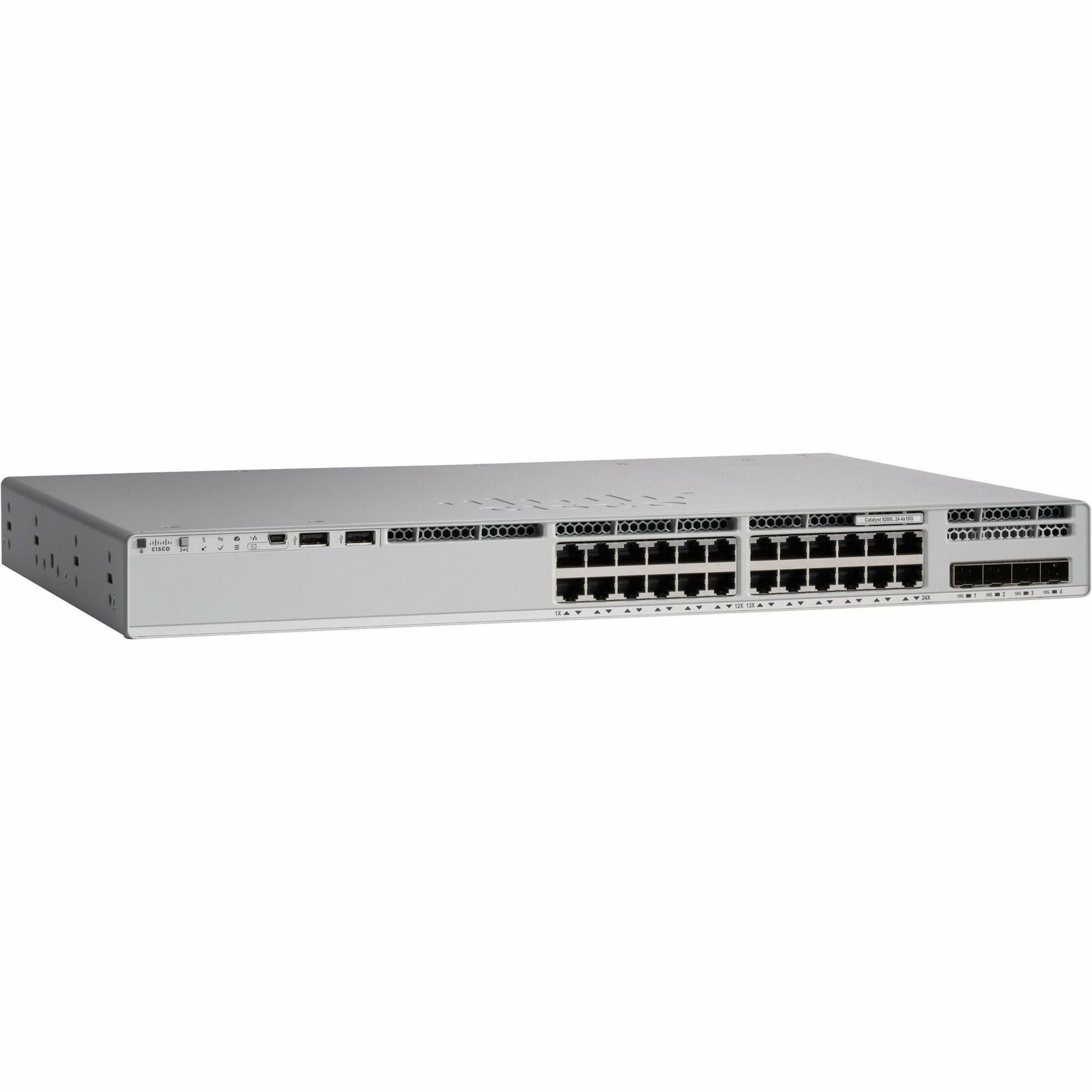 Cisco Catalyst C9200L-24PXG-4X Ethernet Switch - 24 Ports - Manageable - Gigabit Ethernet, 10 Gigabit Ethernet, 25 Gigabit Ethernet - 10/100/1000Base-T, 10GBase-T, 25GBase-X - 3 Layer Supported - Modu