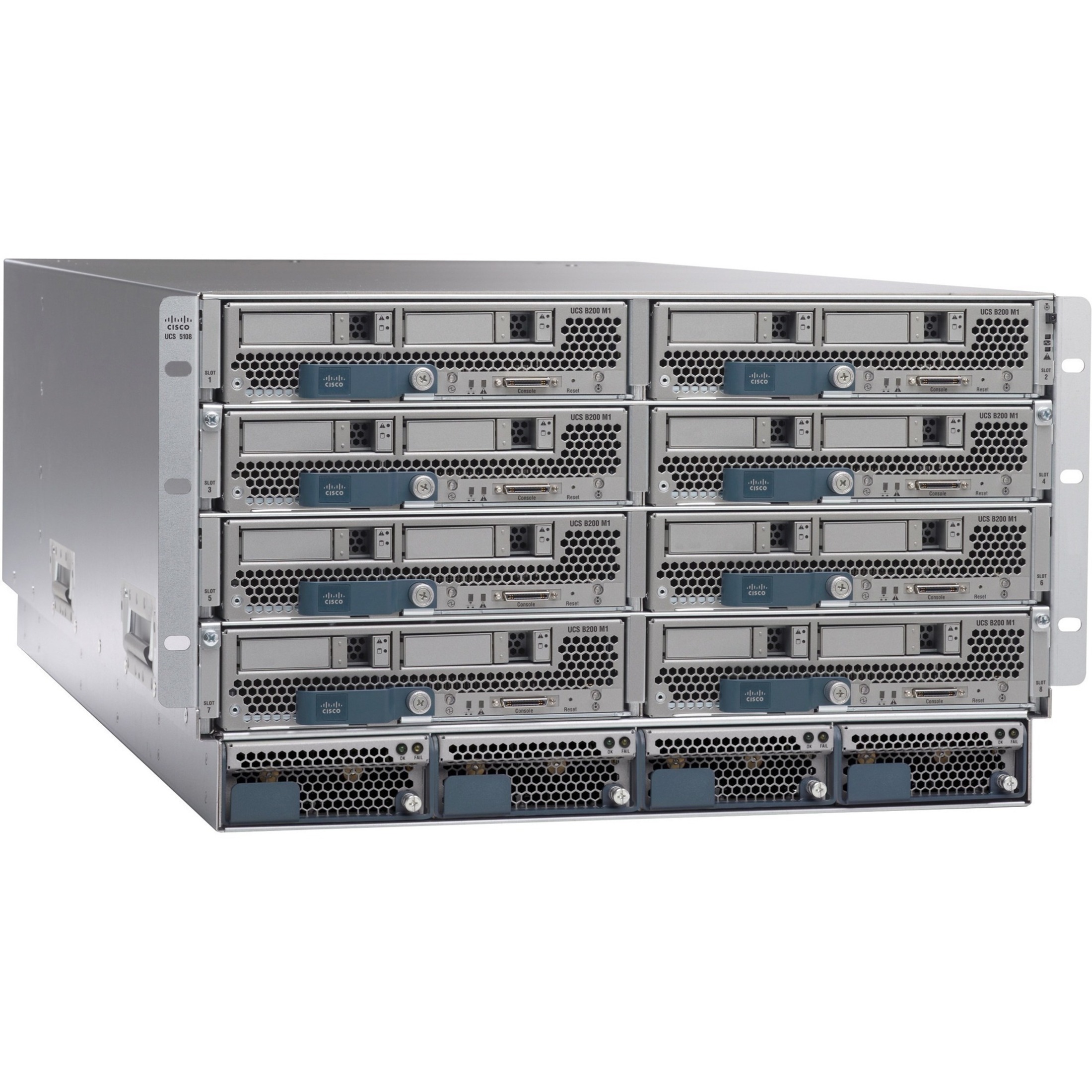 Cisco UCS 5108 Blade Server Chassis - Rack-mountable - 6U - 4 x 2500 W - Power Supply Installed - 2x Slot(s) - TAA Compliant