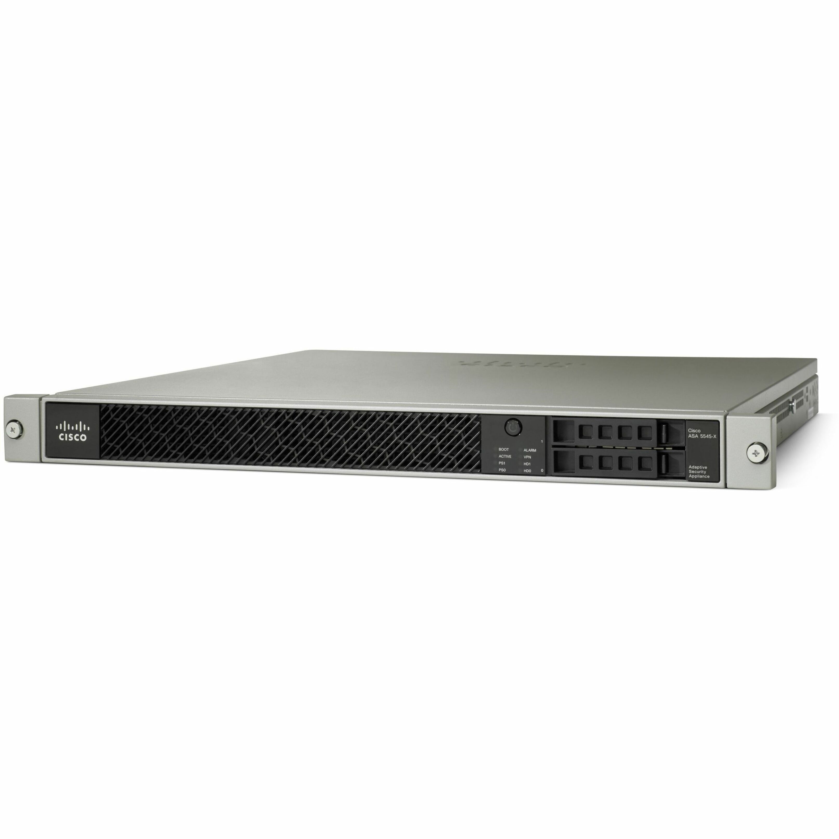 Cisco ASA 5545-X Firewall Appliance - 14 Port - 10/100/1000Base-T - Gigabit Ethernet - 3 Gbit/s Firewall Throughput - 3DES, AES - 14 x RJ-45 - 1 Total Expansion Slots - 1U - Rack-mountable