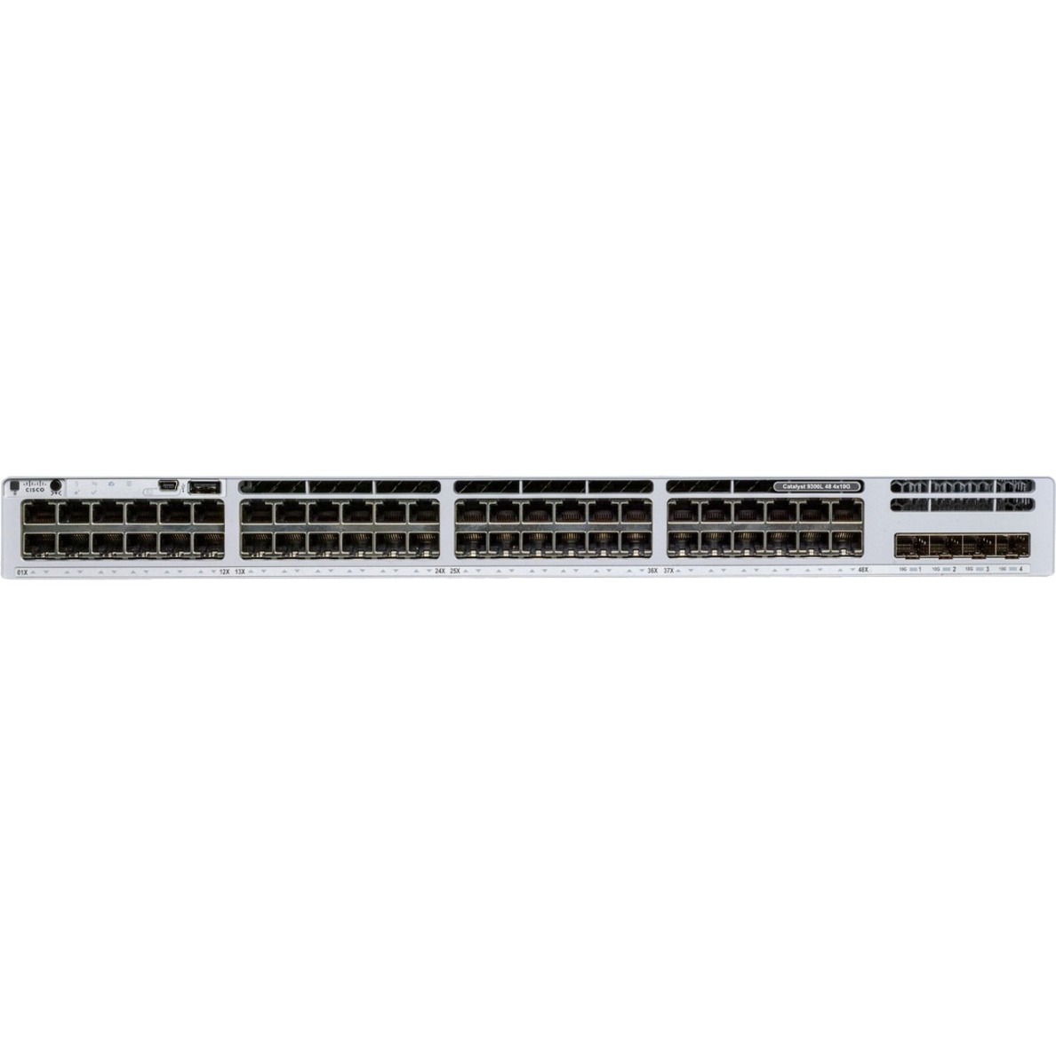 Cisco Catalyst 9300 48-port Fixed Uplinks Full PoE+, 4X10G Uplinks, Network Advantage - 48 Ports - Manageable - 2 Layer Supported - Modular - 1100 W Power Consumption - 890 W PoE Budget - Optical Fibe