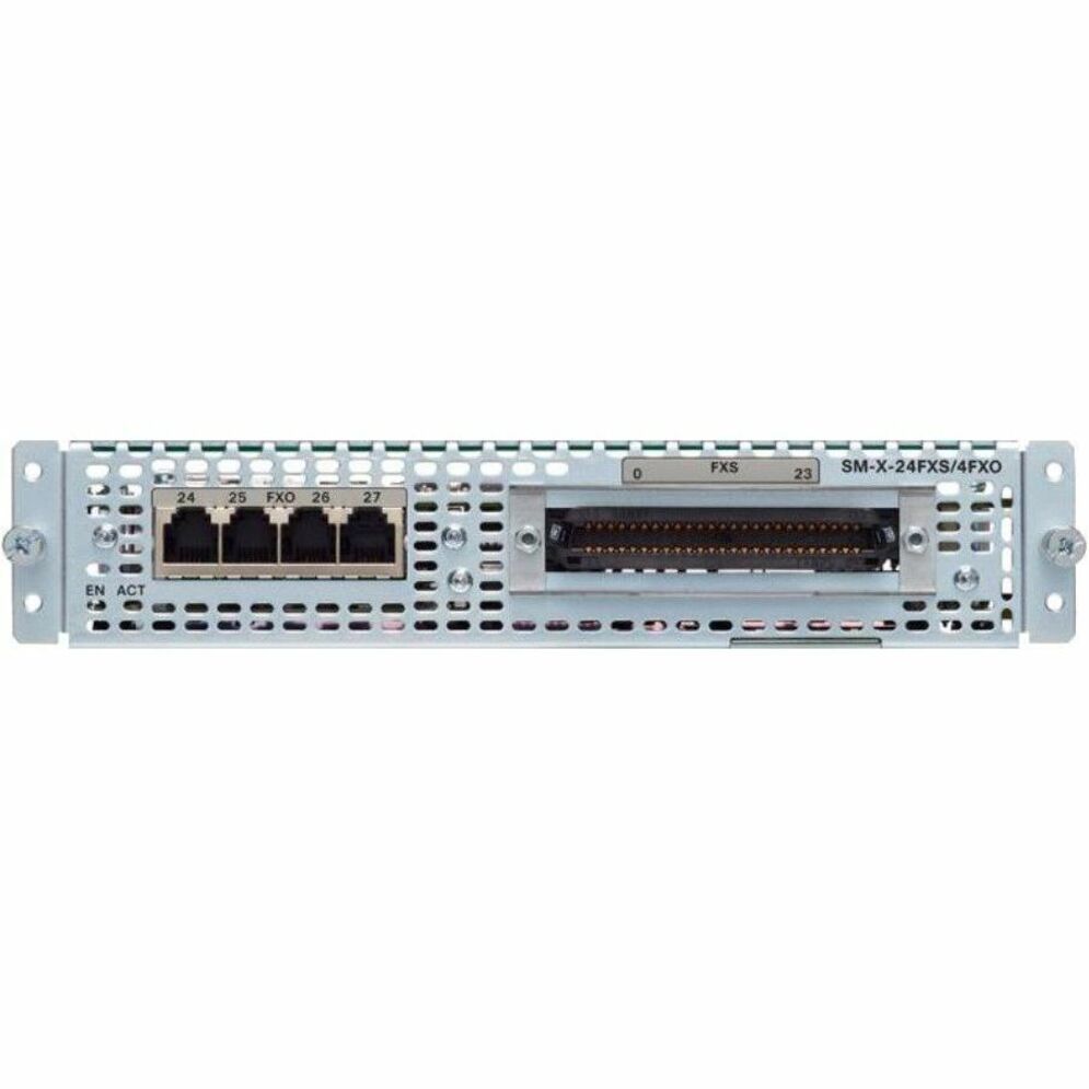 Cisco Single-Wide High Density Analog Voice Service Module with 24 FXS and 4 FXO - For Voice - 24 x RJ-21 FXS, 4 x RJ-11 FXO - Twisted Pair