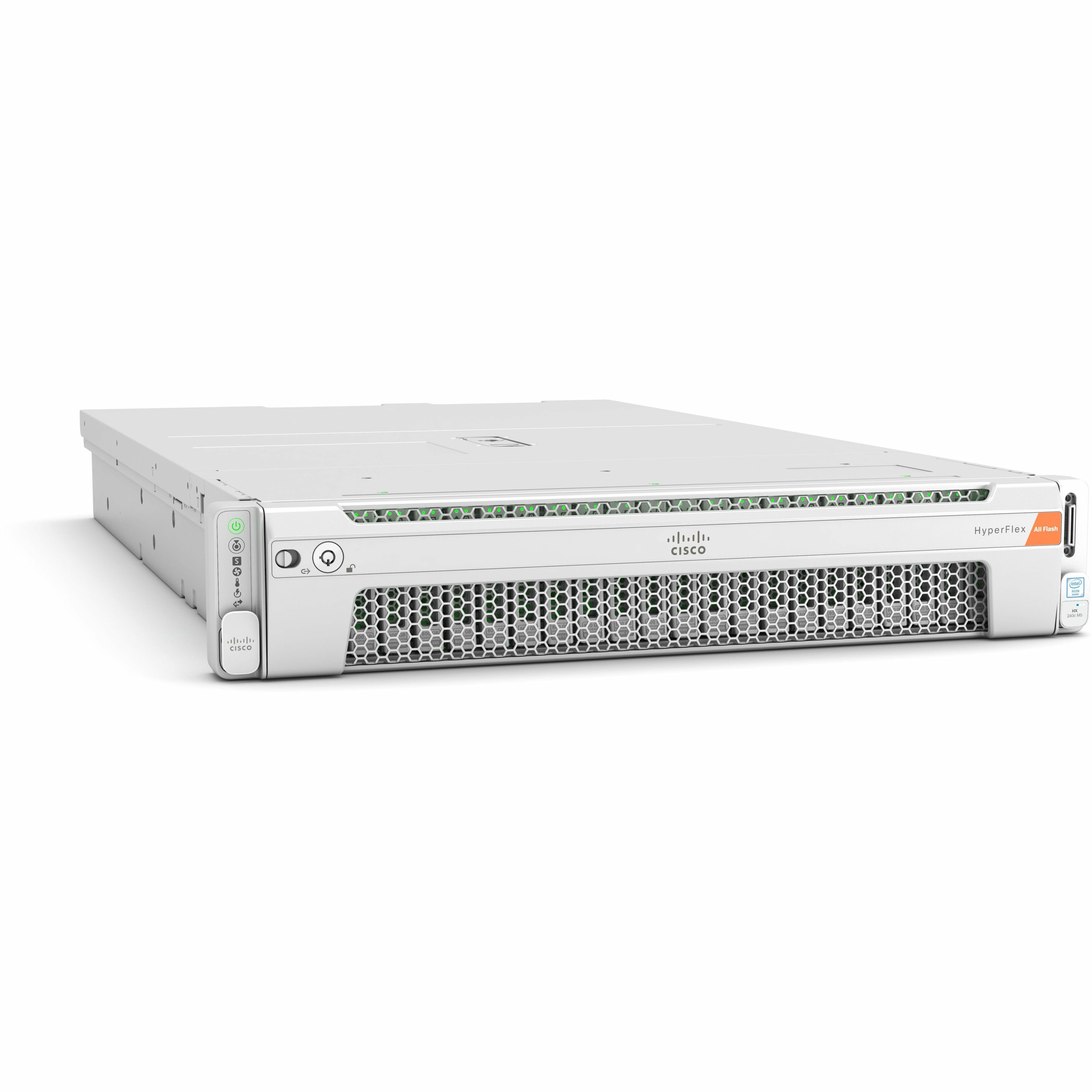 Cisco HyperFlex Server Barebone System - 2U Rack-mountable - 2 x Processor Support - Intel C621 Chip - 3 TB DDR4 SDRAM DDR4-2933/PC4-23466 Maximum RAM Support - 24 Total Memory Slots - 12Gb/s SAS RAID
