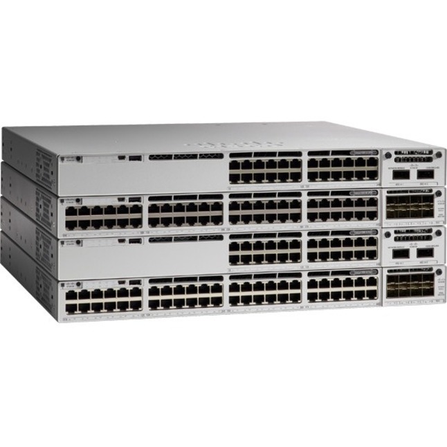 Cisco Catalyst 9300L-48P-4X-E Switch - 48 Ports - Manageable - Refurbished - 3 Layer Supported - Modular - 4 SFP Slots - 350 W Power Consumption - Optical Fiber, Twisted Pair - Rack-mountable - Lifeti