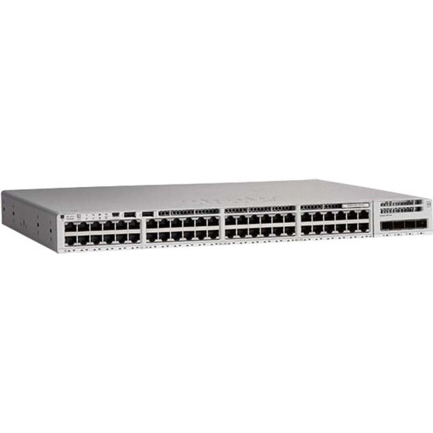 Cisco Catalyst C9200L-48PL-4X Ethernet Switch - 48 Ports - Manageable - Gigabit Ethernet, 10 Gigabit Ethernet - 10/100/1000Base-T, 10GBase-X - 3 Layer Supported - Modular - 600 W Power Consumption - 3