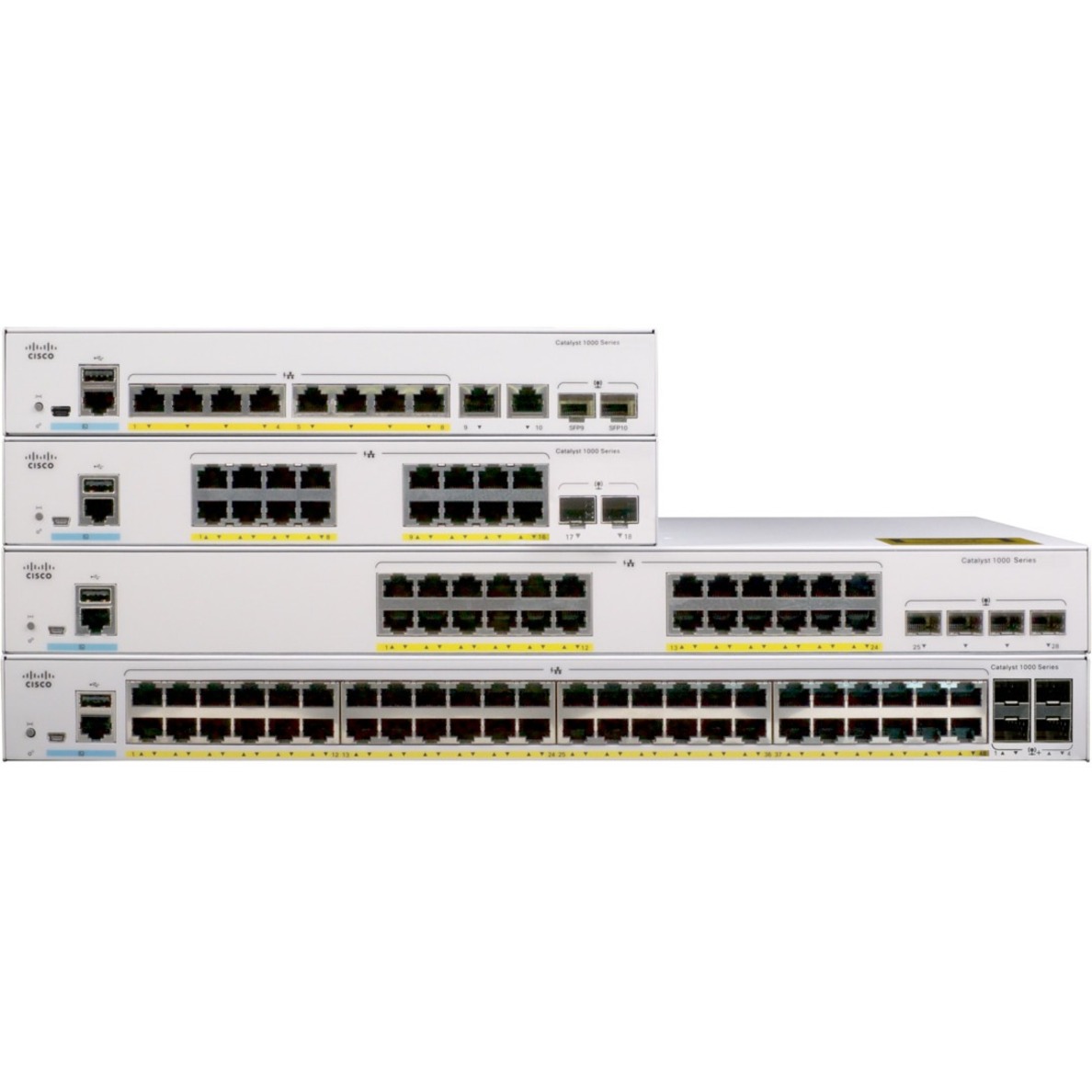 Cisco Catalyst C1000FE-48P-4G-L Ethernet Switch - 48 Ports - Manageable - 2 Layer Supported - Modular - 4 SFP Slots - 48.09 W Power Consumption - 370 W PoE Budget - Optical Fiber, Twisted Pair - PoE P
