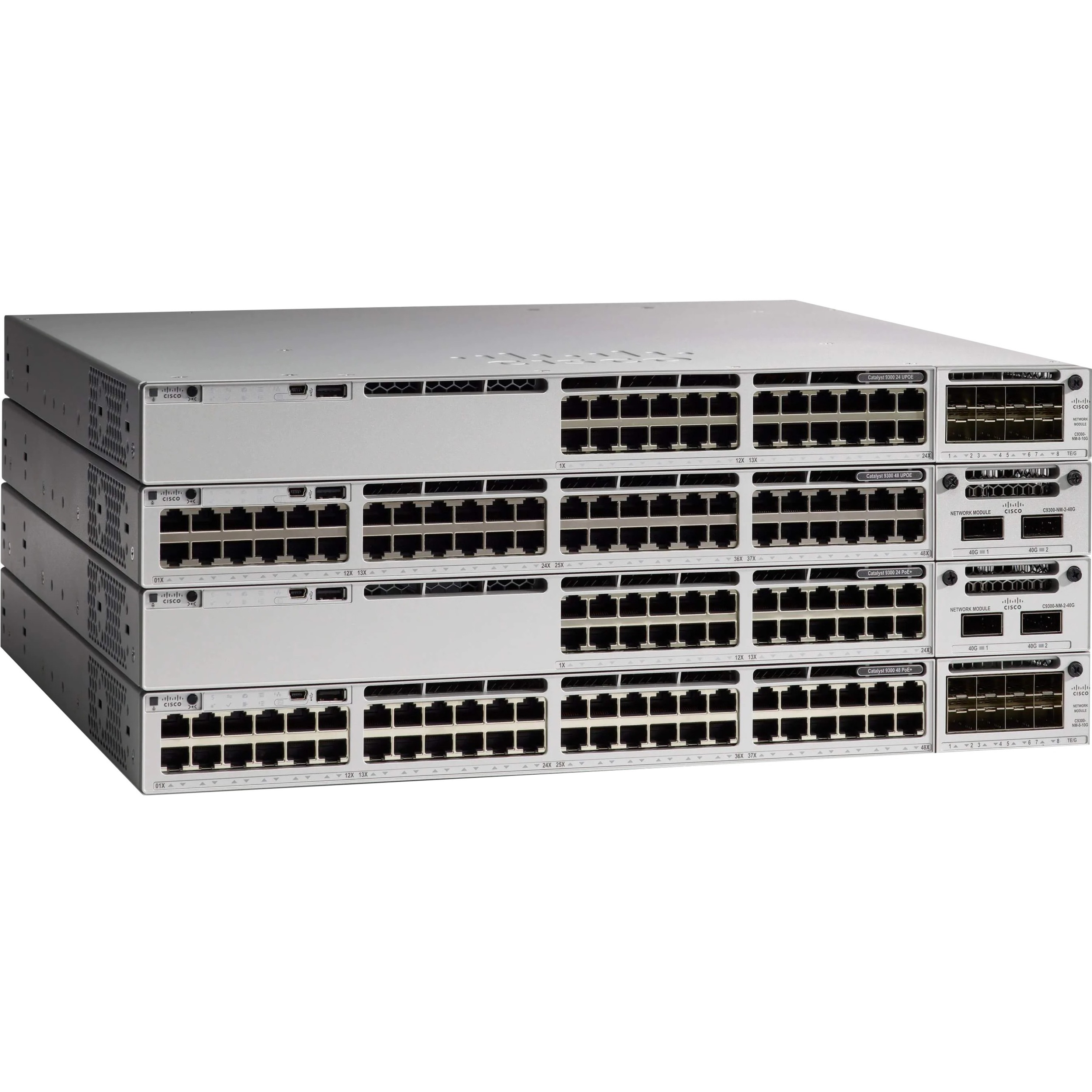 Cisco Catalyst 9300L-48P-4X-A Switch - 48 Ports - Manageable - Refurbished - 3 Layer Supported - Modular - 4 SFP Slots - 715 W Power Consumption - Optical Fiber - Rack-mountable - Lifetime Limited War