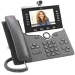 Cisco 8865 IP Phone - Refurbished - Corded/Cordless - Corded/Cordless - Wi-Fi, Bluetooth - Desktop, Wall Mountable - Charcoal - 5 x Total Line - VoIP - IEEE 802.11a/b/g/n/ac - 1 x Network (RJ-45) - Po