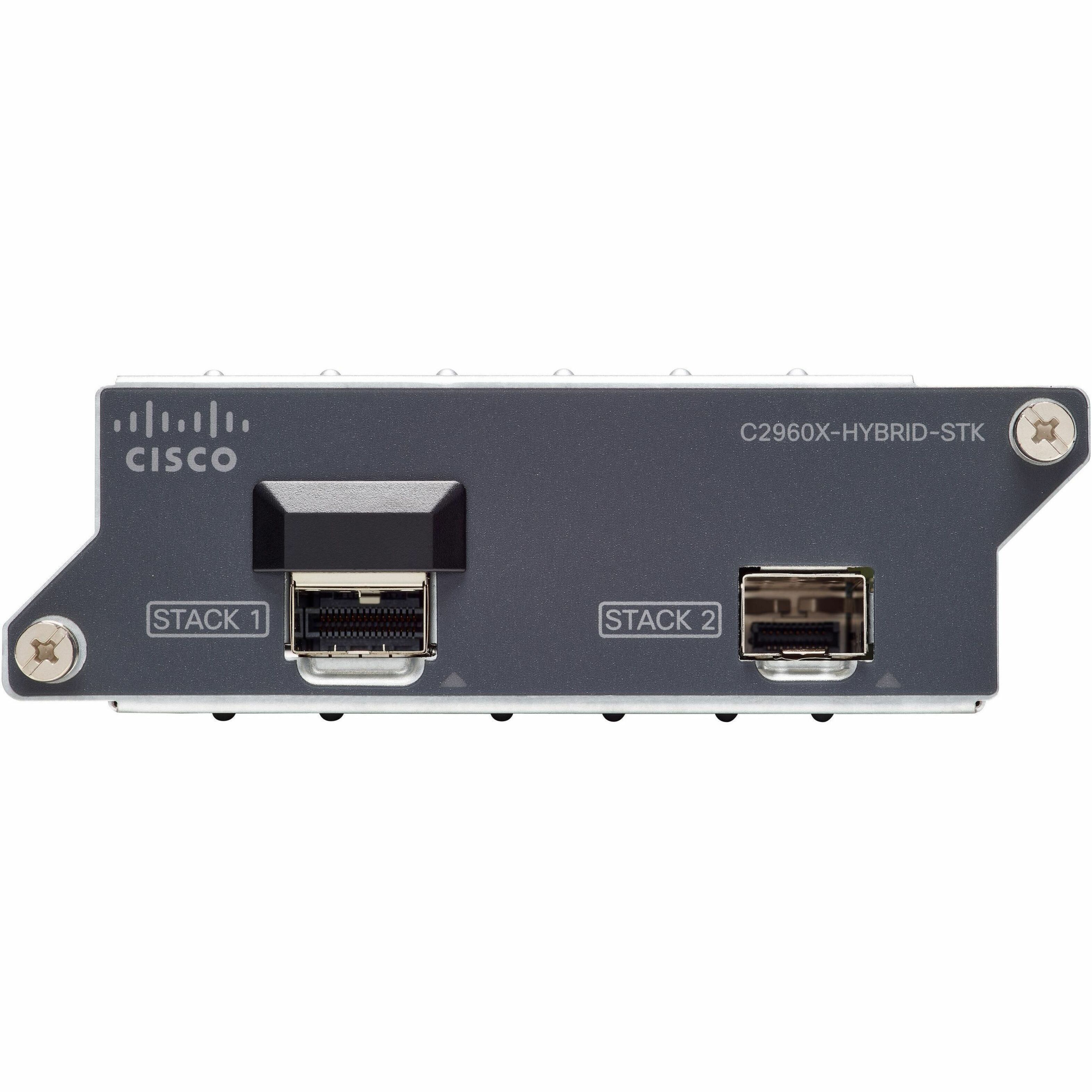Cisco C2960X-HYBRID-STK Stacking Module - For Stacking, Data Networking, Optical Network - 1 x 10GBase-X Stacking Network, 1 x 40GBase-X Stacking Network - Optical Fiber10 Gigabit Ethernet, 40 Gigabit