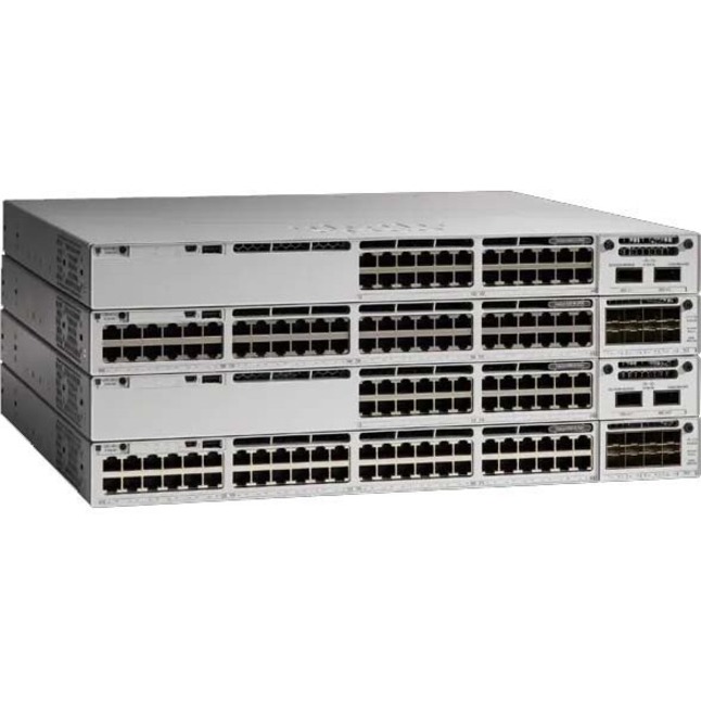 Cisco Catalyst 9300L-48T-4G-E Switch - 48 Ports - Manageable - Gigabit Ethernet - 1000Base-T, 1000Base-X - 3 Layer Supported - Modular - 4 SFP Slots - 350 W Power Consumption - Twisted Pair, Optical F