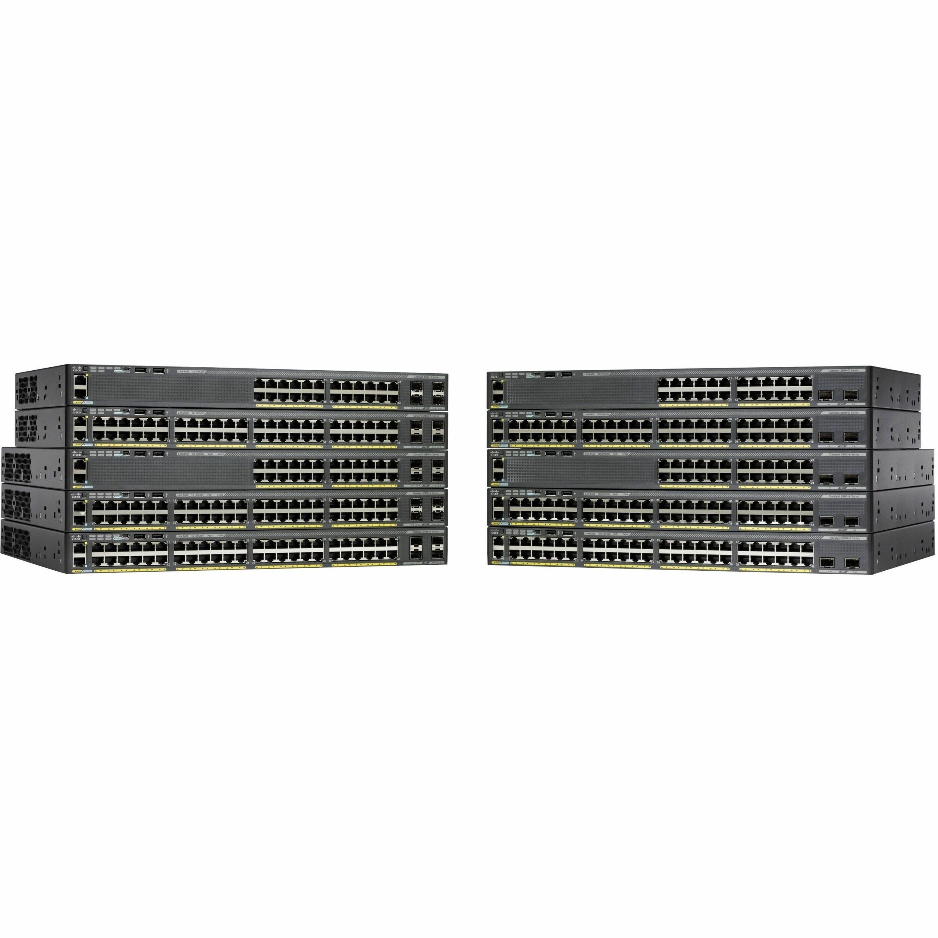 Cisco Catalyst 2960X-24TS-L Ethernet Switch - 24 Ports - Manageable - Gigabit Ethernet - 10/100/1000Base-T - 2 Layer Supported - 4 SFP Slots - Twisted Pair - 1U - Desktop, Rack-mountable - Lifetime Li