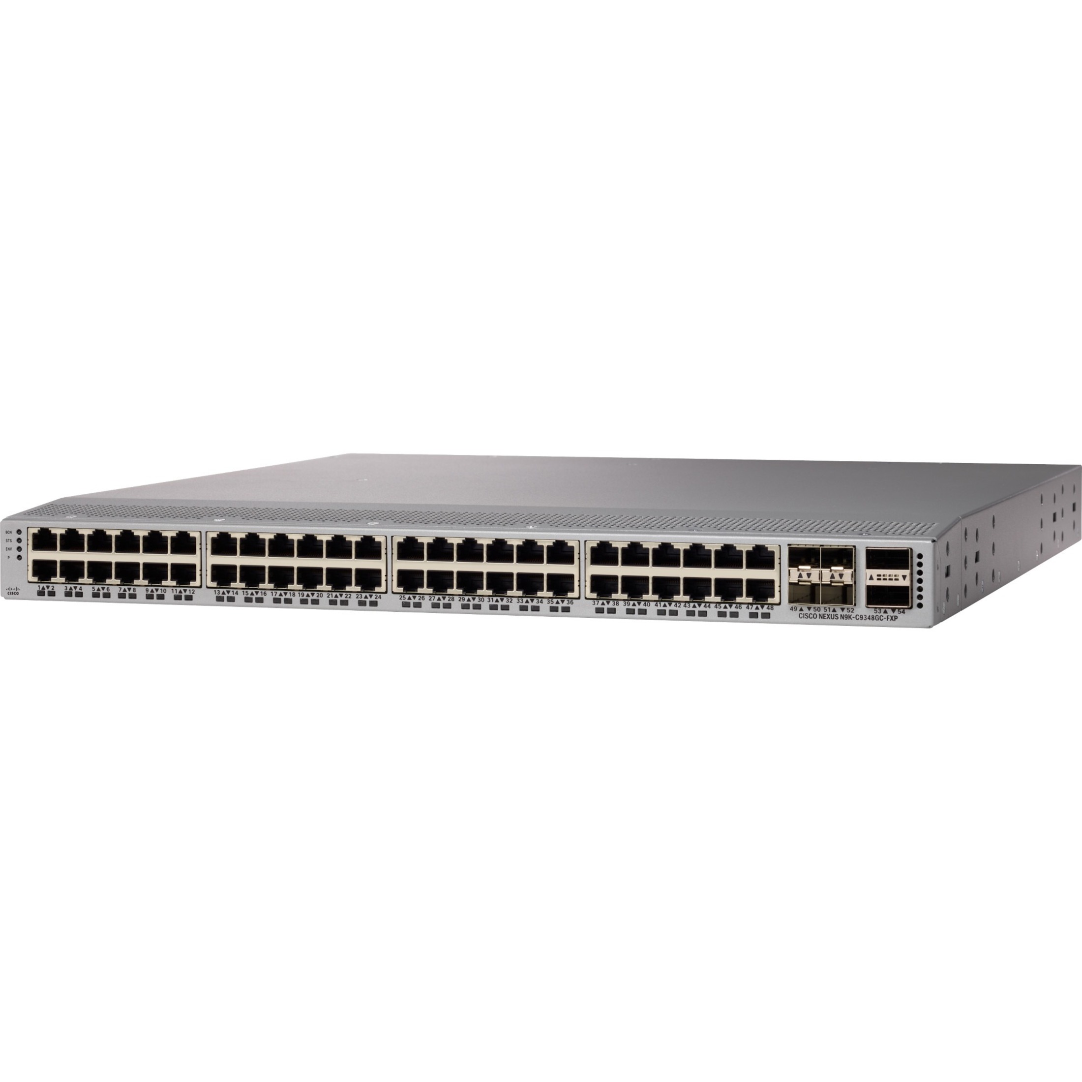 Cisco Nexus 9348GC-FXP Layer 3 Switch - 48 Ports - Manageable - Refurbished - 3 Layer Supported - Modular - 350 W Power Consumption - Optical Fiber, Twisted Pair - 1U - Rack-mountable - 1 Year Limited