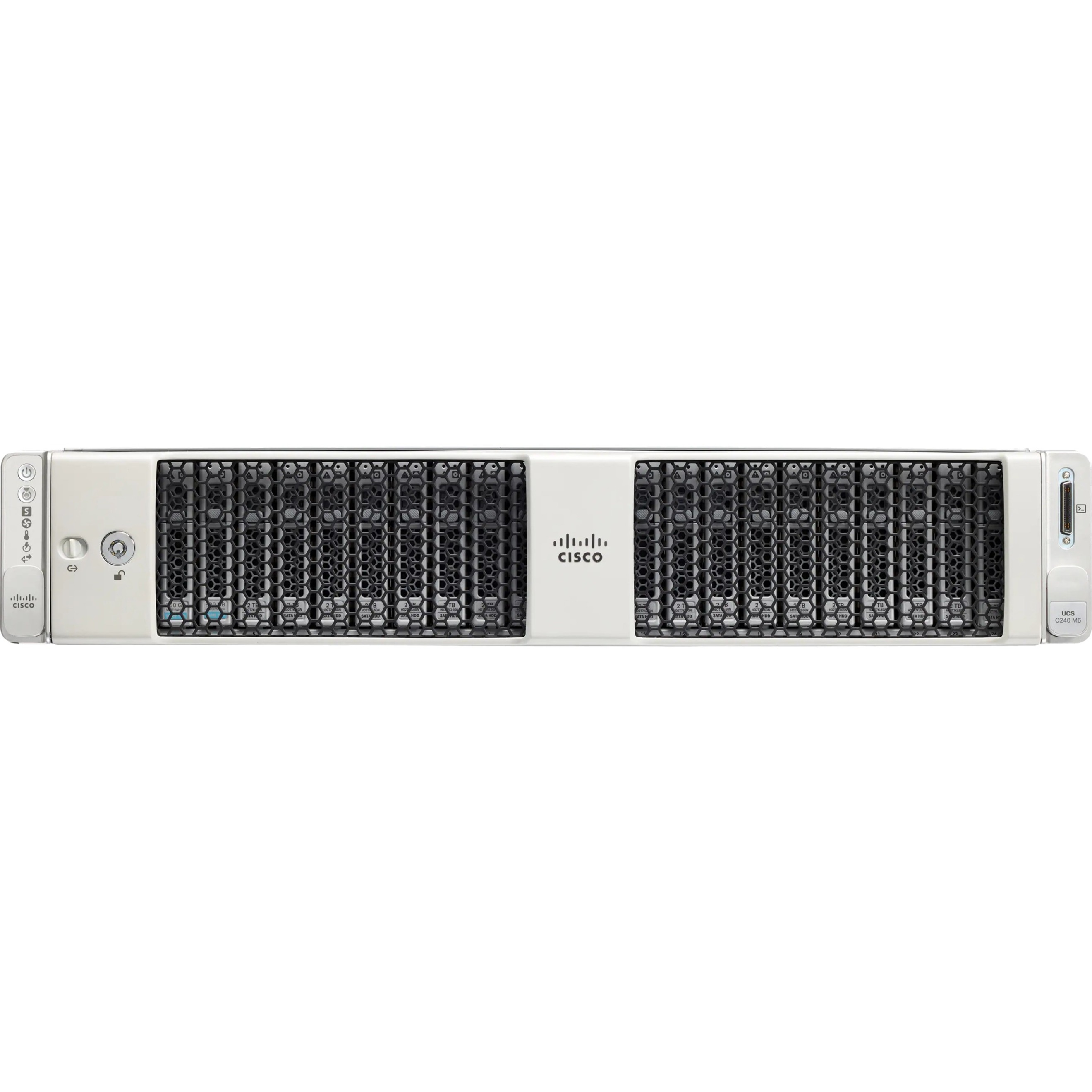 Cisco UCSC-C240-M6SX Barebone System - 2U Rack-mountable - 2 x Processor Support - Intel C621A Chip - 8 TB DDR4 SDRAM DDR4-3200/PC4-25600 Maximum RAM Support - 32 Total Memory Slots - 12Gb/s SAS RAID 