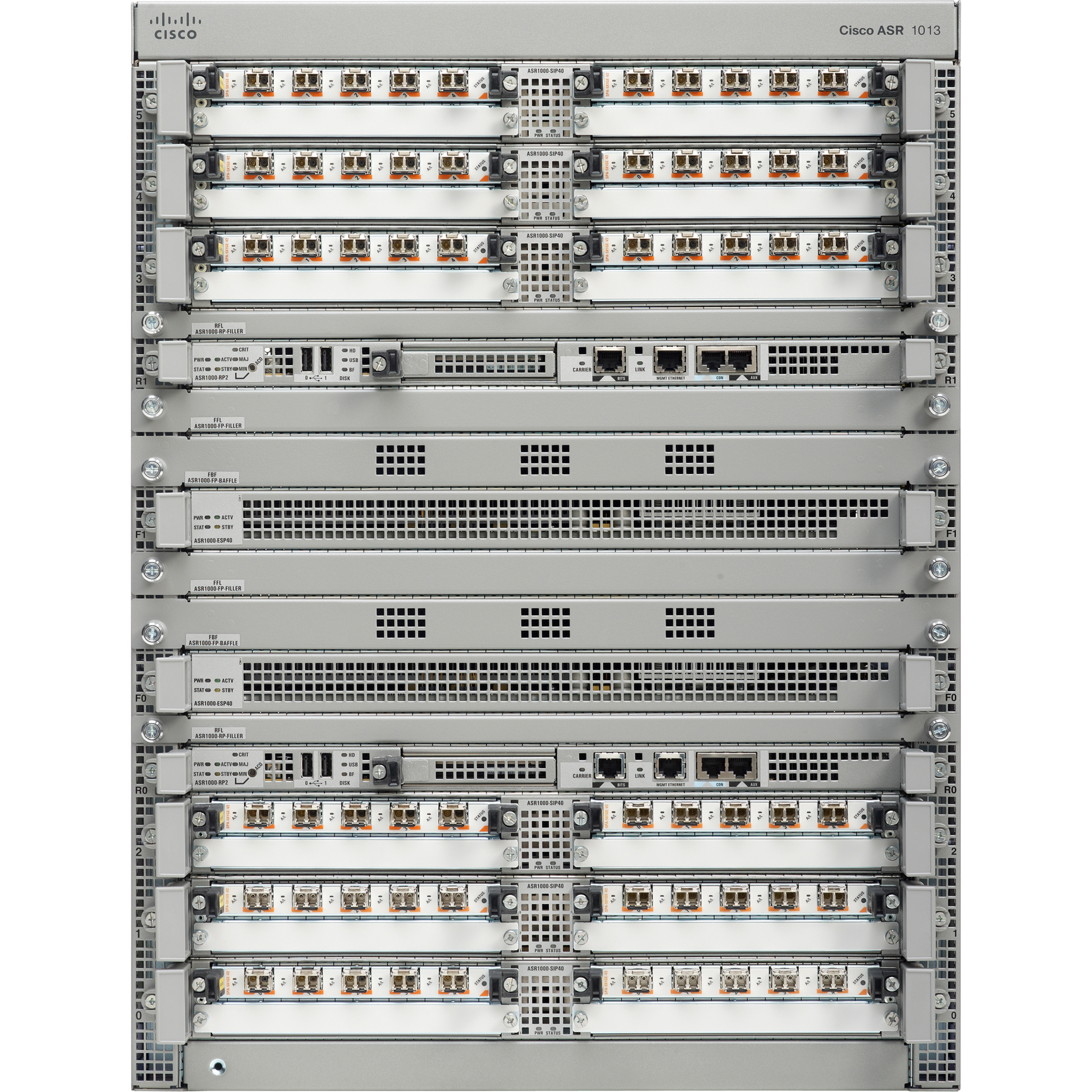 Cisco ASR 1013 Router Chassis - Refurbished - 34 Shared Port Adapter Slots, Embedded Service Processor Slots, Route Processor Slots, Interface Processor Slots - 13U - Rack-mountable