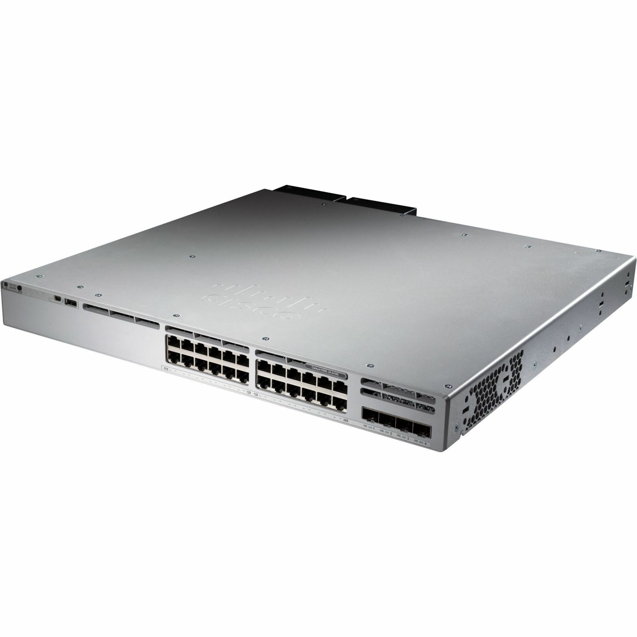 Cisco Catalyst 9300L-24UXG-2Q Ethernet Switch - 24 Ports - Manageable - Gigabit Ethernet, 10 Gigabit Ethernet - 1000Base-T, 10GBase-X - 3 Layer Supported - Modular - 1100 W Power Consumption - Twisted