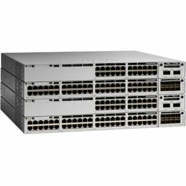 Cisco Catalyst C9300L-48UXG-2Q Ethernet Switch - 48 Ports - Manageable - Gigabit Ethernet, 10 Gigabit Ethernet - 1000Base-T, 10GBase-T, 40GBase-X - 3 Layer Supported - Modular - 1100 W Power Consumpti