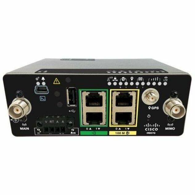 Cisco 807 2 SIM Ethernet, Cellular Modem/Wireless Router - Refurbished - 4G - LTE 700, LTE 1700, LTE 2100 - LTE - 1 x Network Port - 1 x Broadband Port - USB - Fast Ethernet - VPN Supported - Panel-mo