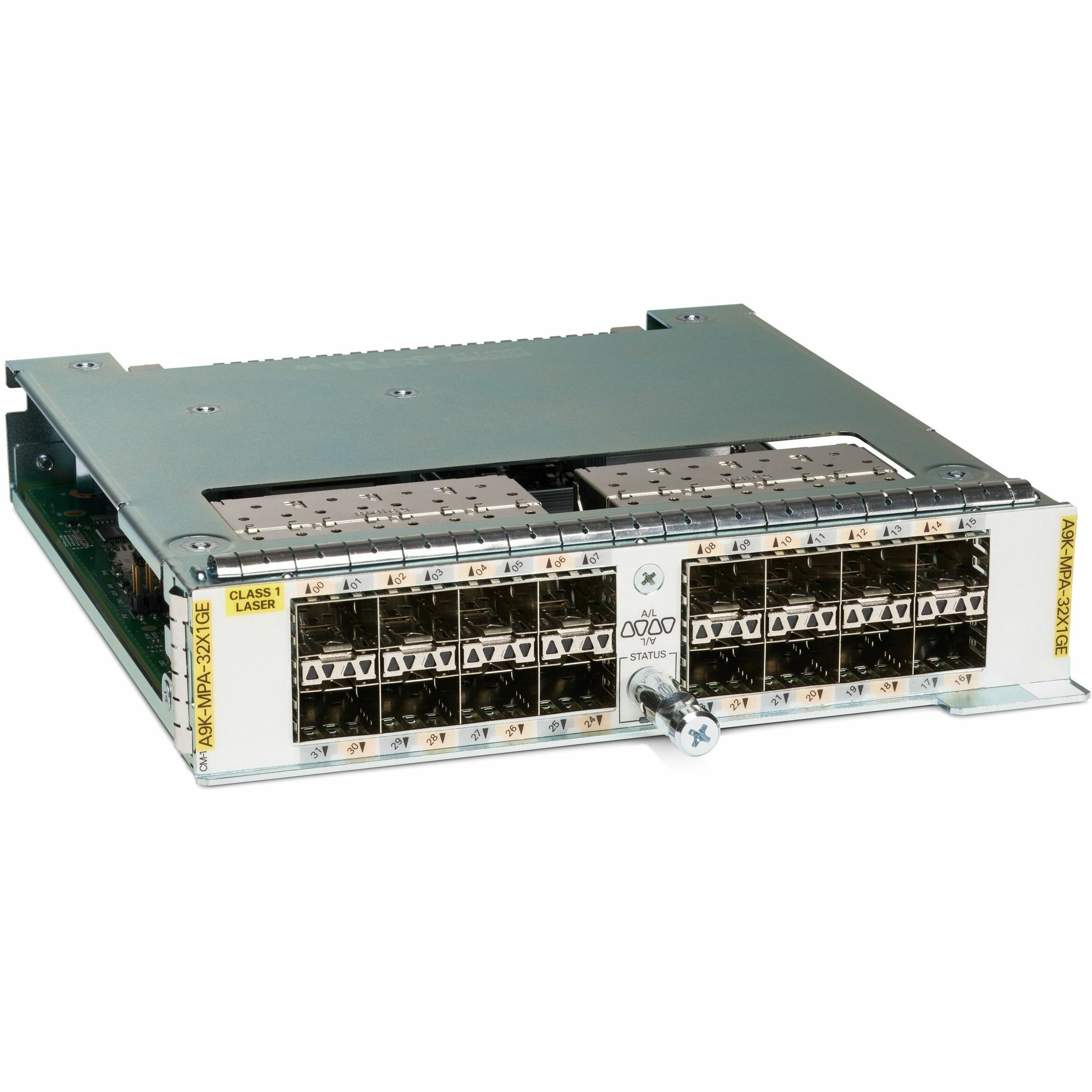 Cisco ASR 9000 32-port 1-Gigabit Ethernet Modular Port Adapter with MACSec, requires cSFP or SFP optics - For Data Networking, Optical NetworkOptical FiberGigabit Ethernet - 1000Base-X - 1 Gbit/s - 32
