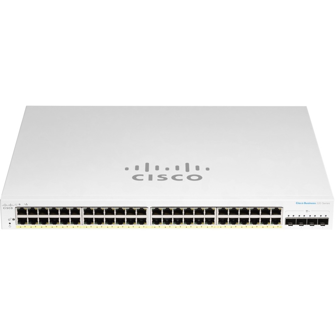 Cisco Business CBS220-48FP-4X Ethernet Switch - 48 Ports - Manageable - 2 Layer Supported - Modular - 65.70 W Power Consumption - 740 W PoE Budget - Optical Fiber, Twisted Pair - PoE Ports - Rack-moun