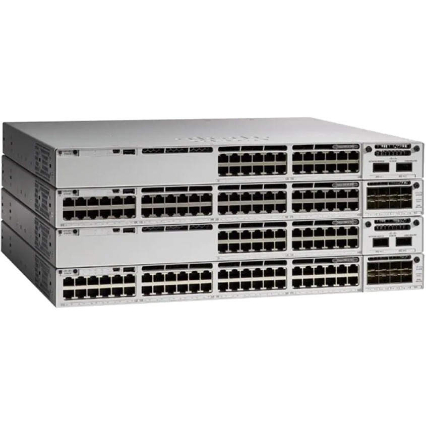 Cisco Catalyst 9300L-48T-4X-A Switch - 48 Ports - Manageable - Gigabit Ethernet, 10 Gigabit Ethernet - 10/100/1000Base-T, 10GBase-X - Refurbished - 3 Layer Supported - Modular - 350 W Power Consumptio