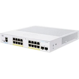 Cisco Business CBS350-16P-2G Ethernet Switch - 16 Ports - Manageable - Gigabit Ethernet - 10/100/1000Base-T, 1000Base-X - 3 Layer Supported - Modular - 2 SFP Slots - 25.01 W Power Consumption - 120 W 